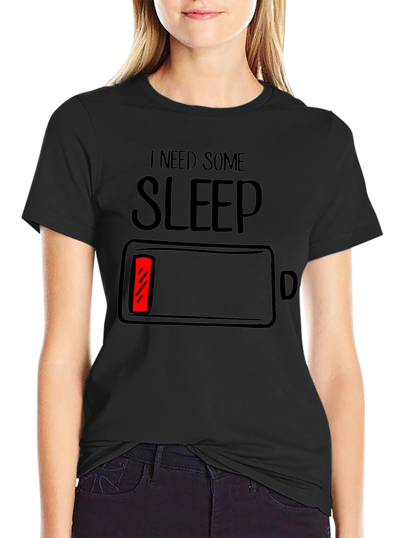I Need Sleep Battery Low Graphic T-Shirt