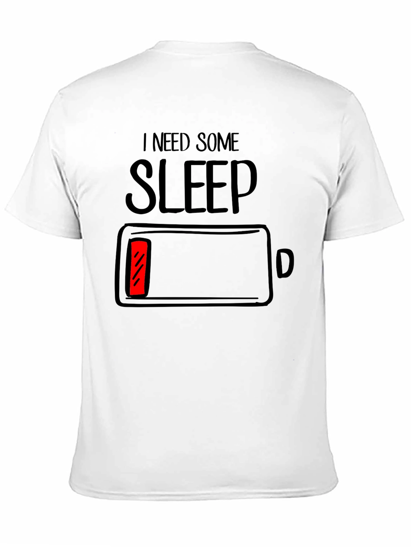 I Need Sleep Battery Low Graphic T-Shirt