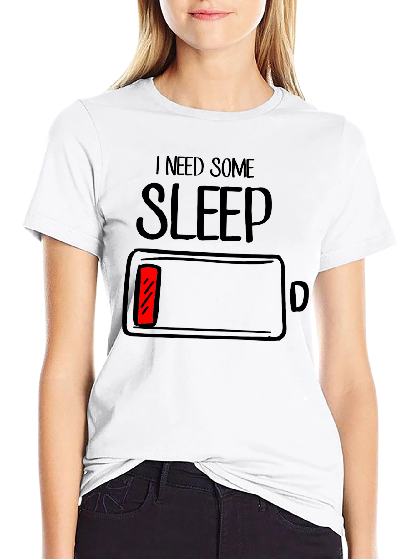 I Need Sleep Battery Low Graphic T-Shirt