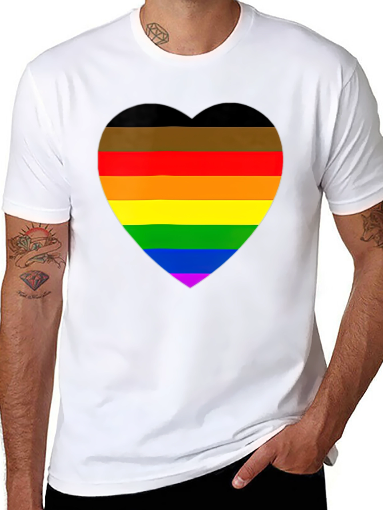 Pride Heart T-Shirt - Inclusive LGBTQ+ Love Tee