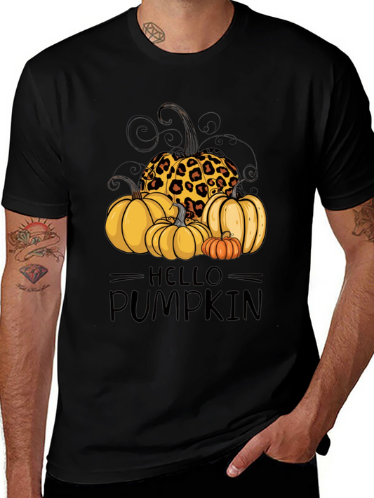 Hello Pumpkin Leopard Print T-Shirt