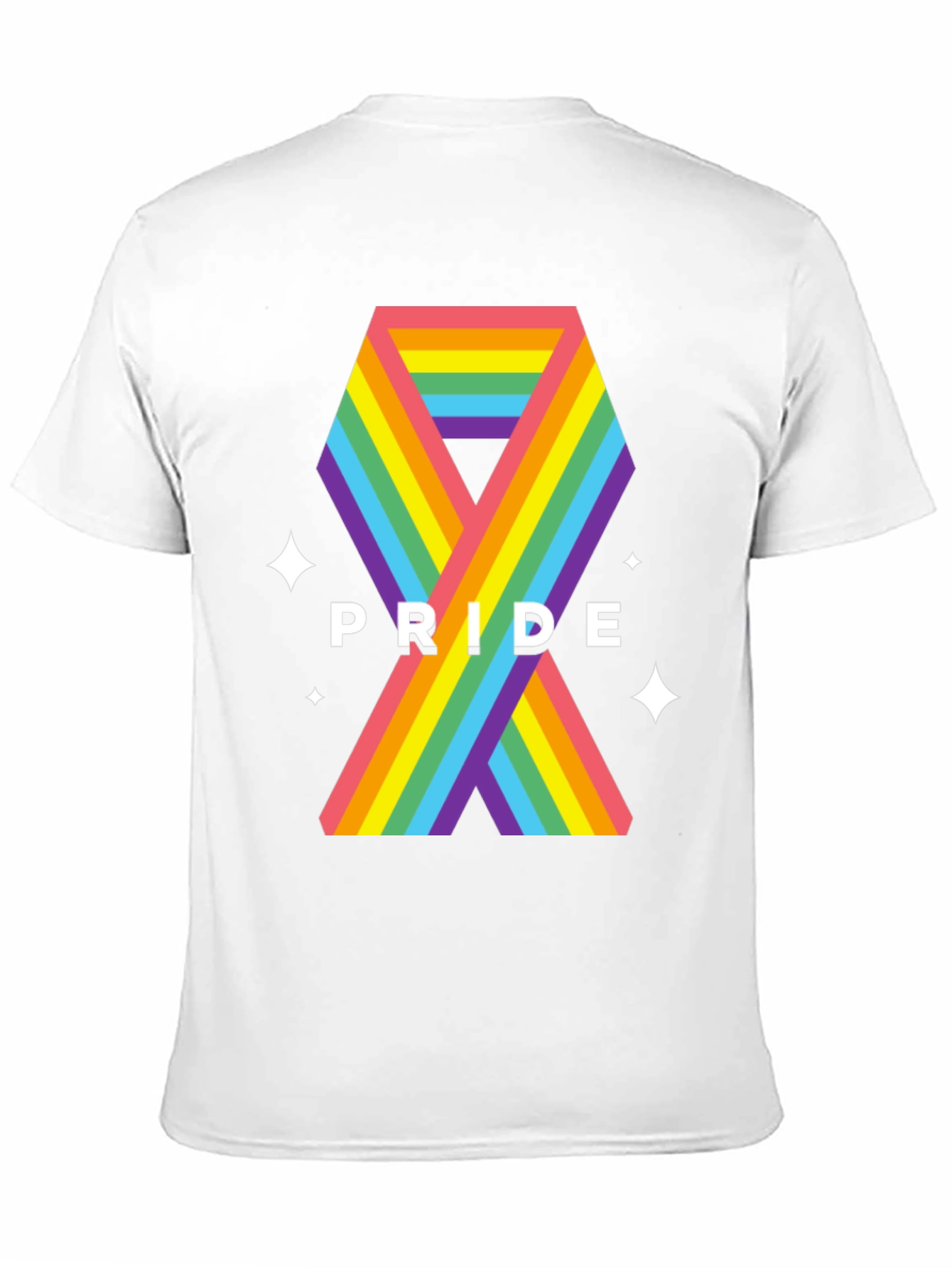 Pride Ribbon Graphic Tee - Black