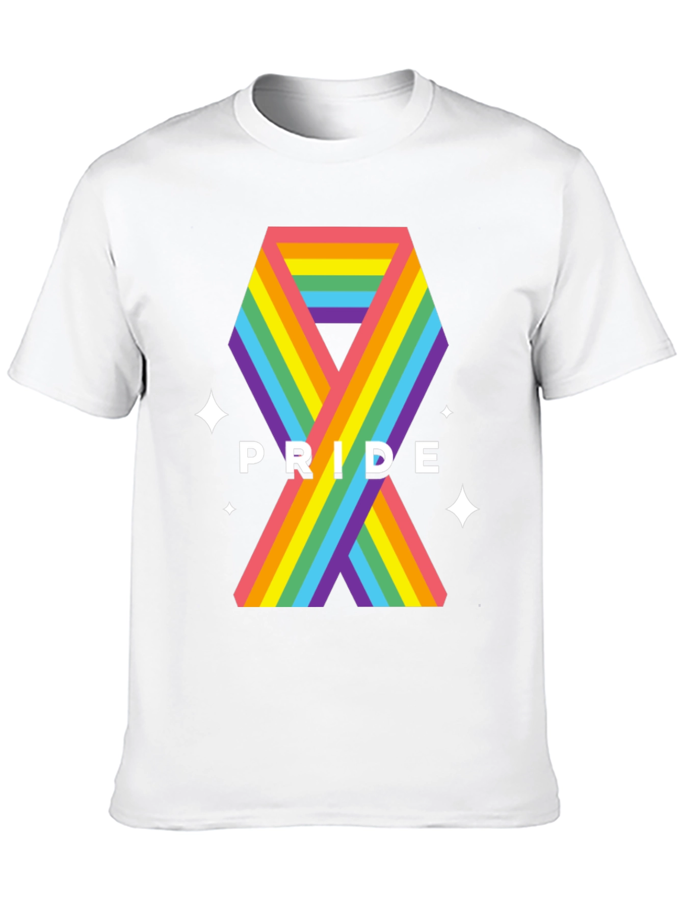 Pride Ribbon Graphic Tee - Black