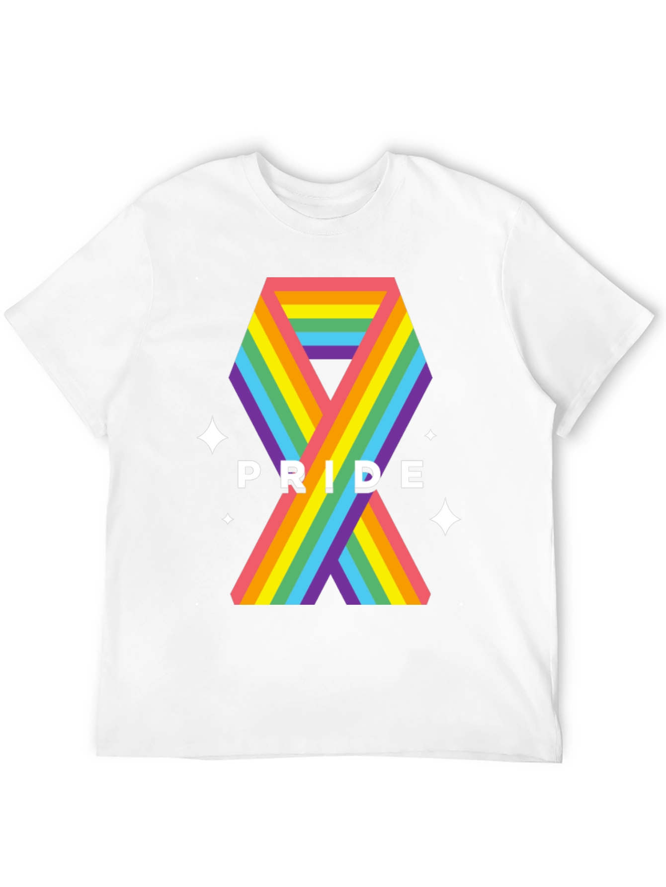 Pride Ribbon Graphic Tee - Black