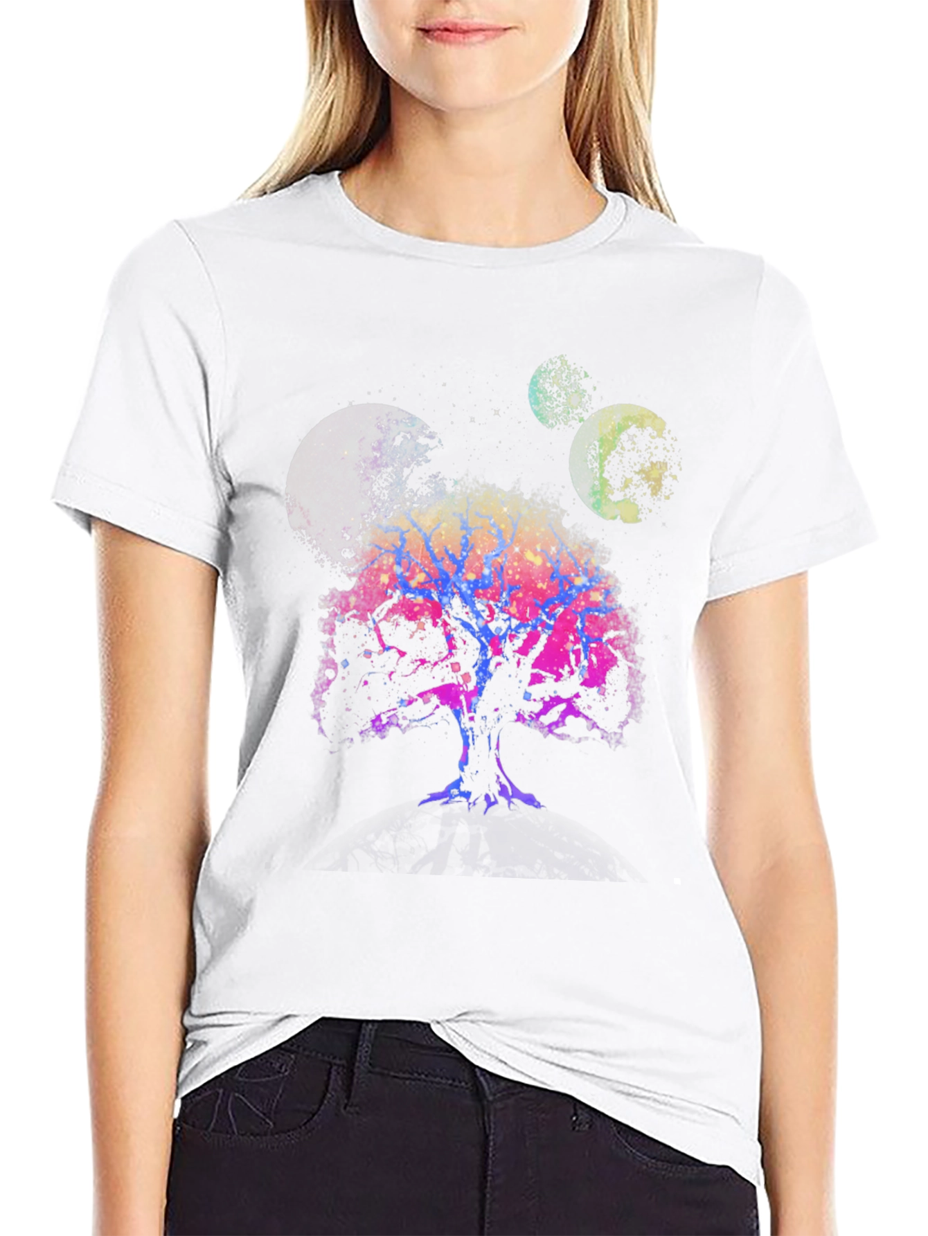 Cosmic Tree Graphic T-Shirt