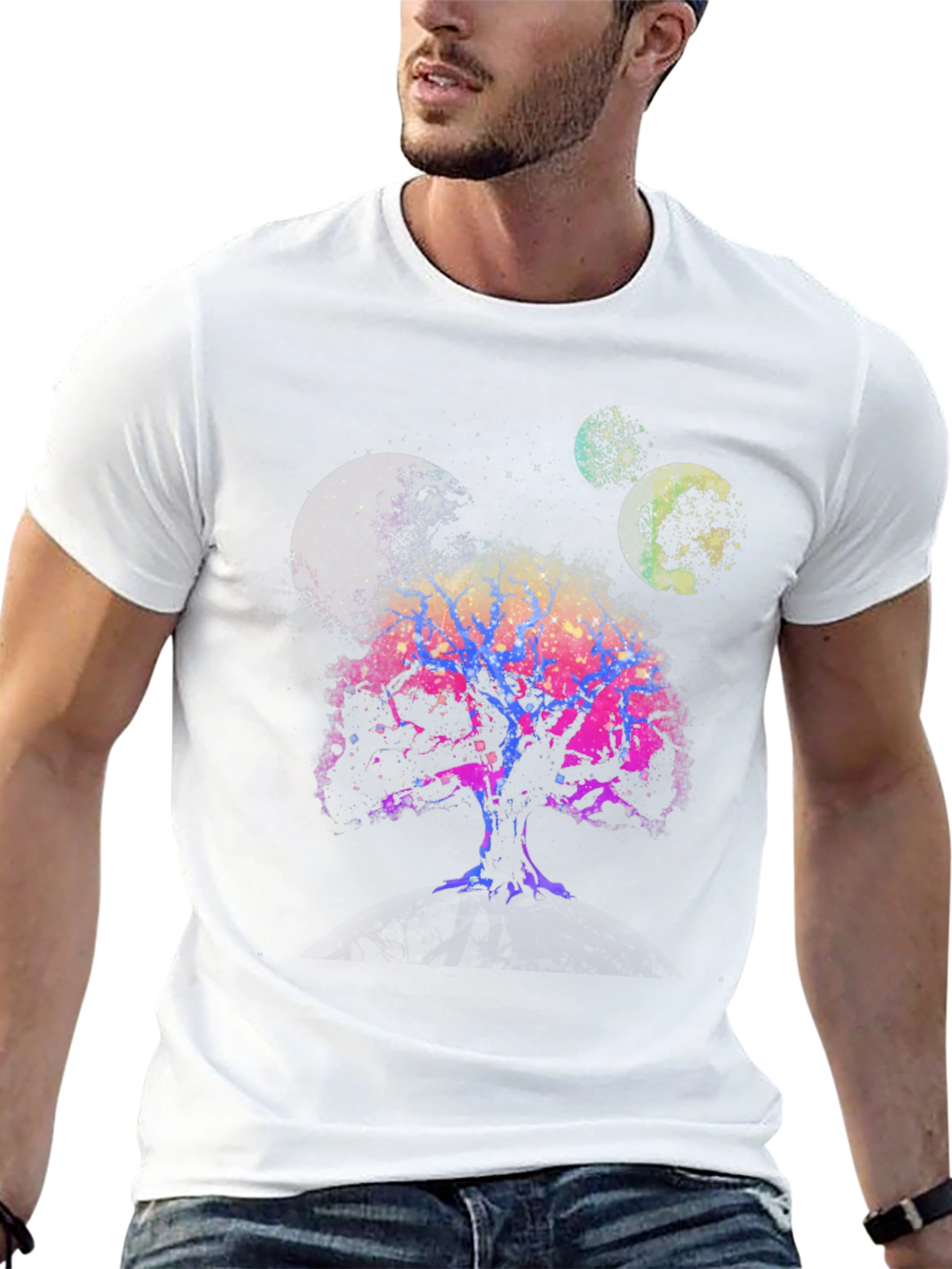 Cosmic Tree Graphic T-Shirt