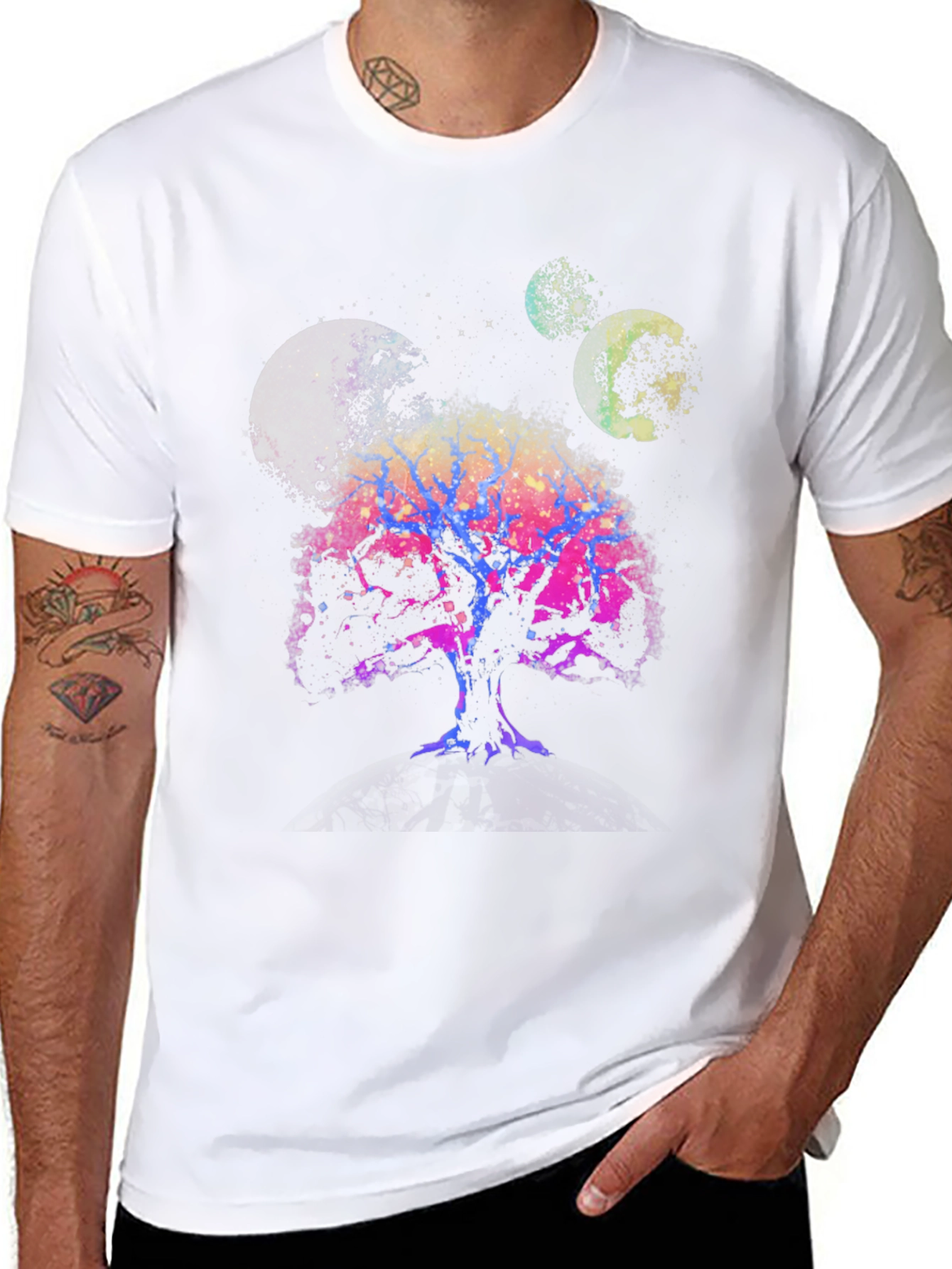 Cosmic Tree Graphic T-Shirt