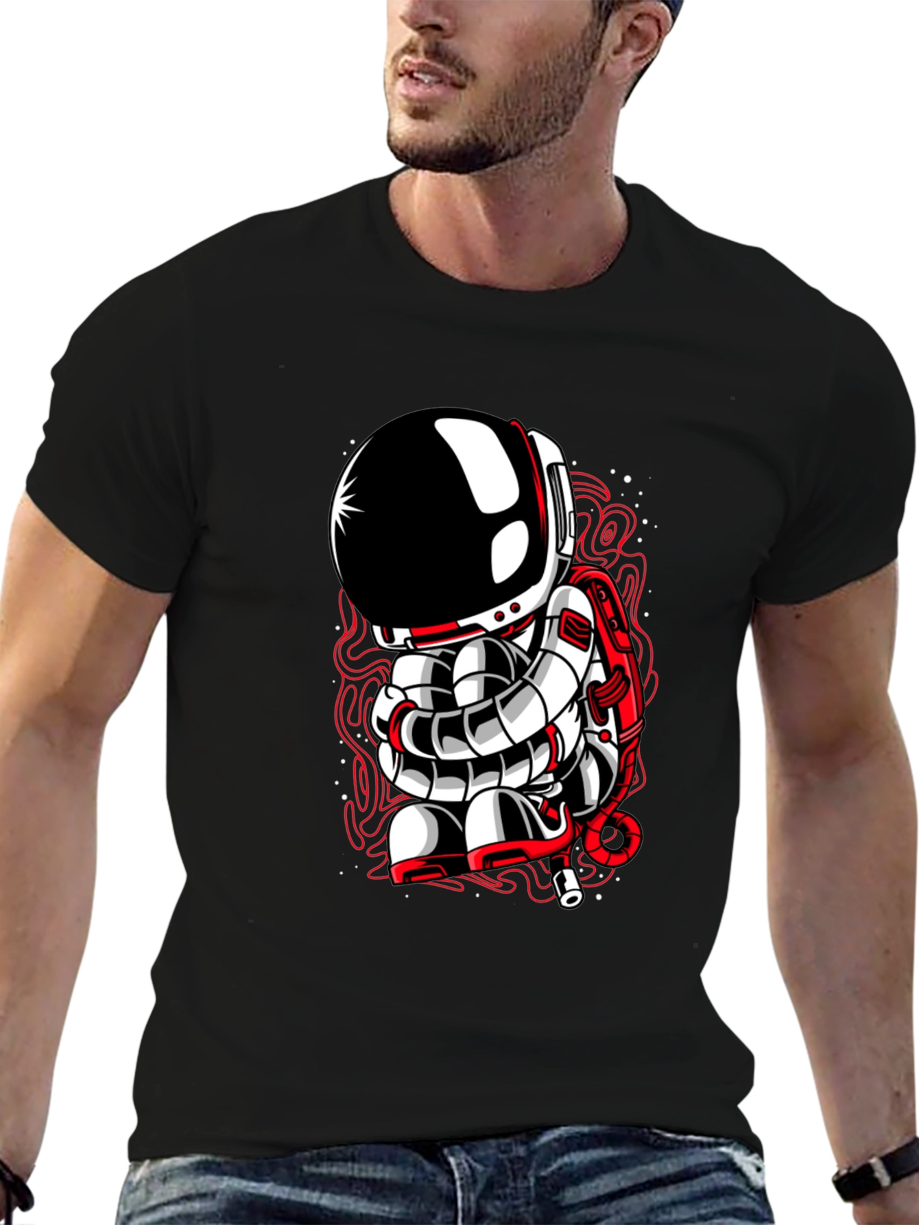 Astronaut Graphic Tee - Unique Spaceman Design