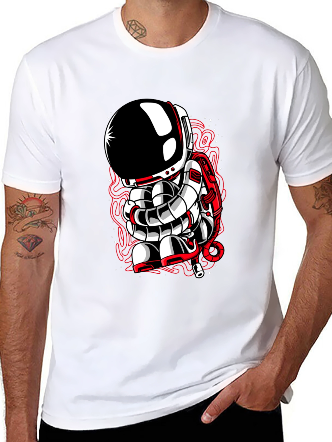 Astronaut Graphic Tee - Unique Spaceman Design