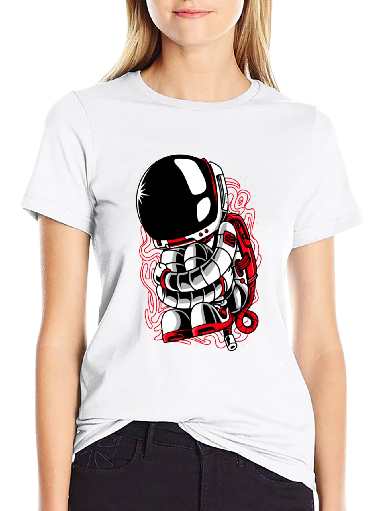 Astronaut Graphic Tee - Unique Spaceman Design