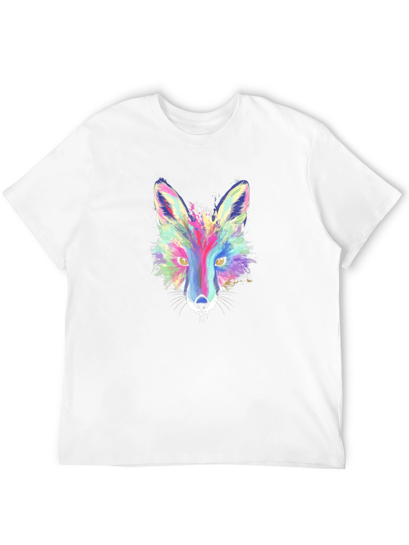 Vibrant Fox Graphic Tee - Stylish Mens T-Shirt