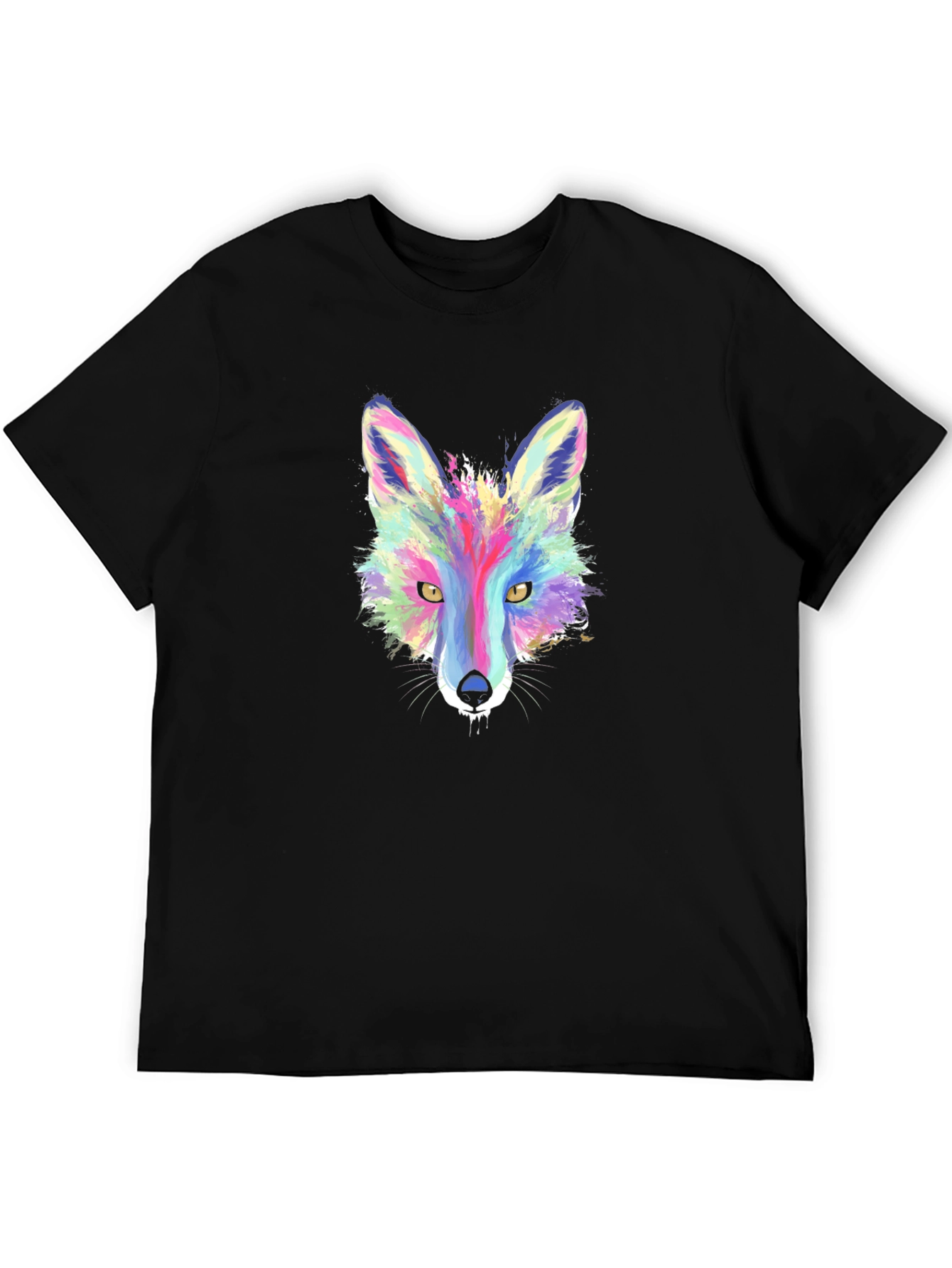 Vibrant Fox Graphic Tee - Stylish Mens T-Shirt
