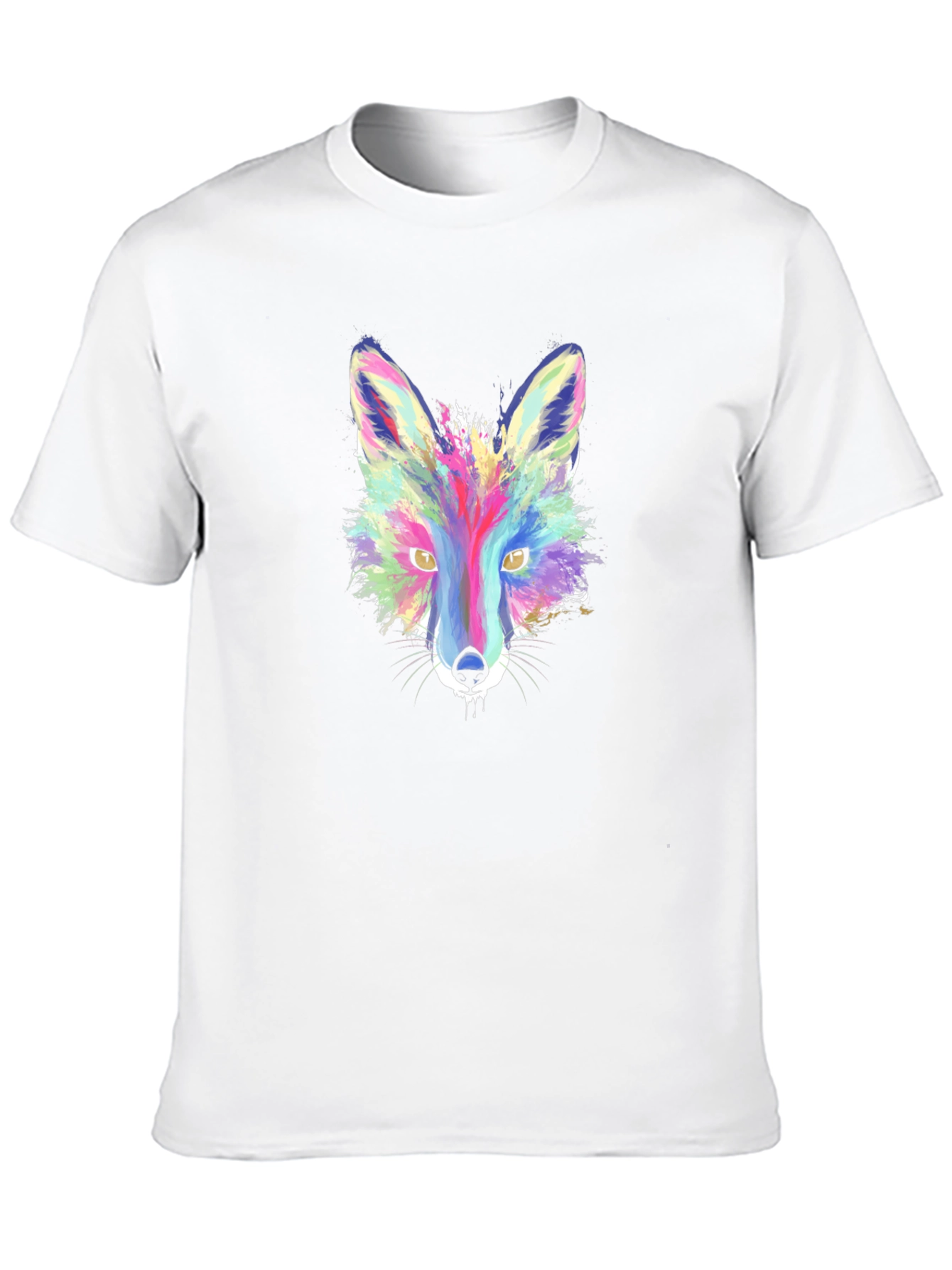 Vibrant Fox Graphic Tee - Stylish Mens T-Shirt