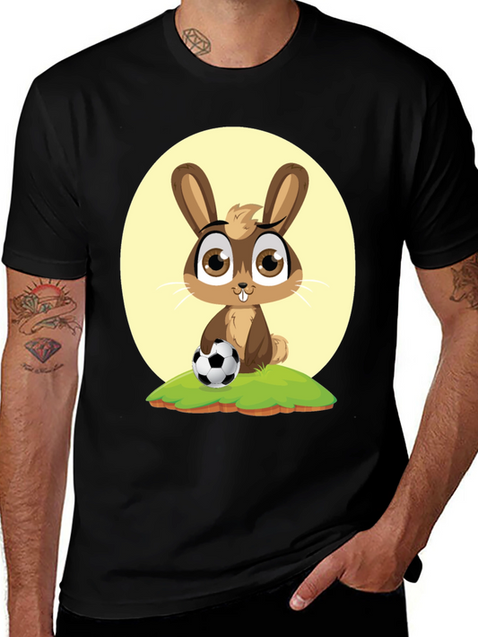 Cute Cartoon Rabbit Soccer T-Shirt