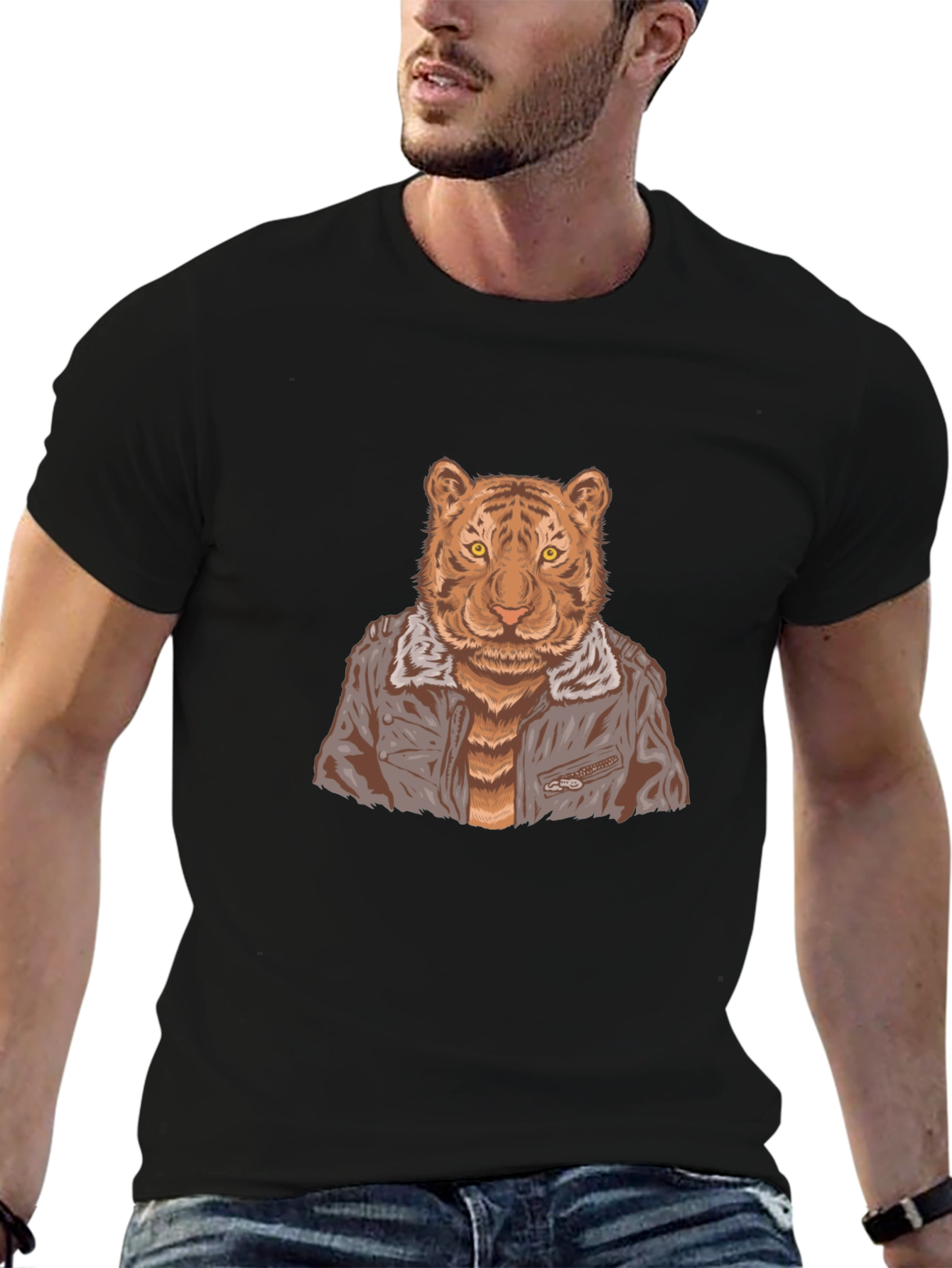 Tiger in Jacket Graphic Tee