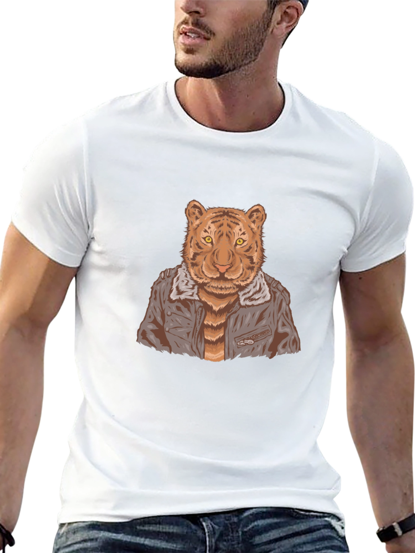 Tiger in Jacket Graphic Tee