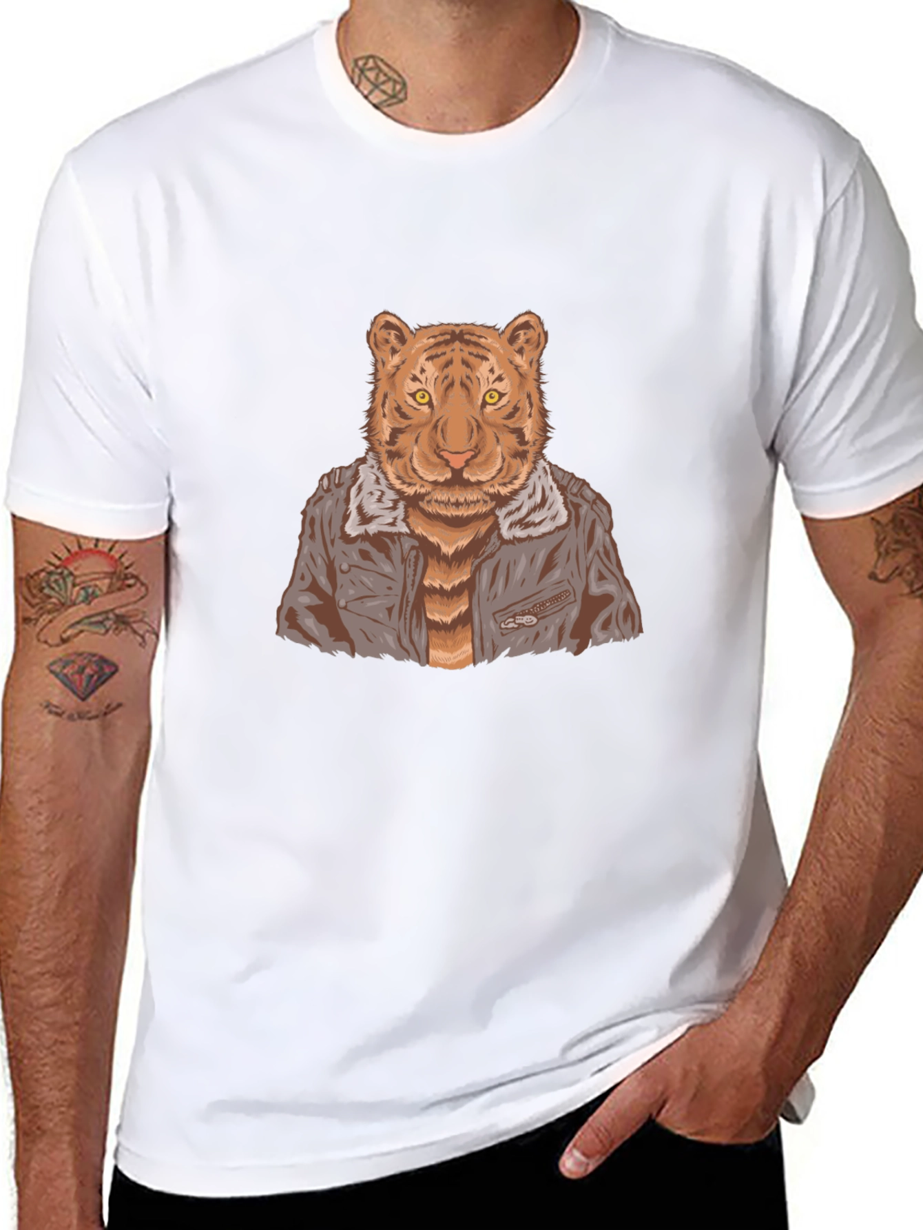 Tiger in Jacket Graphic Tee