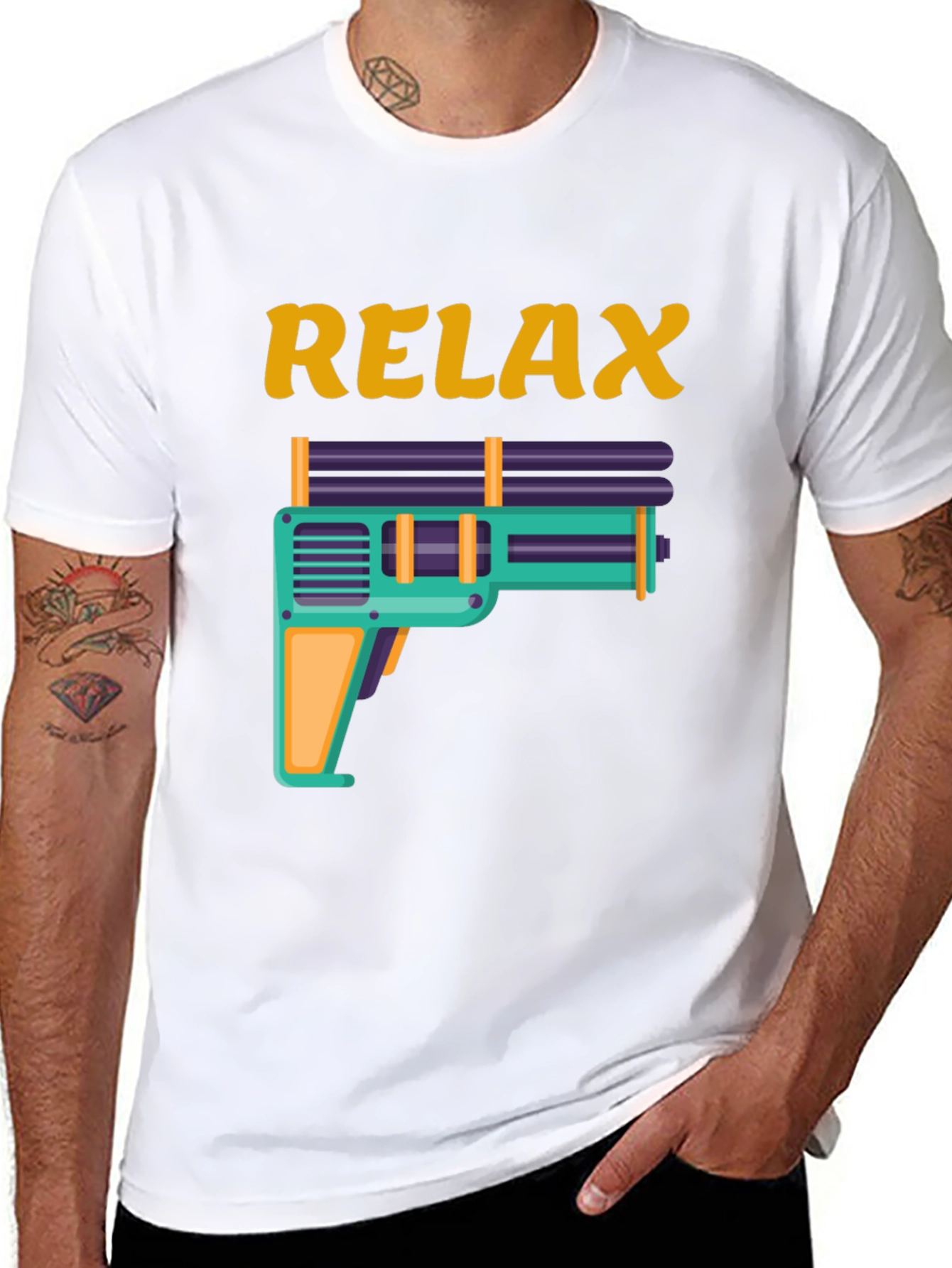 Relax Water Gun Graphic Tee