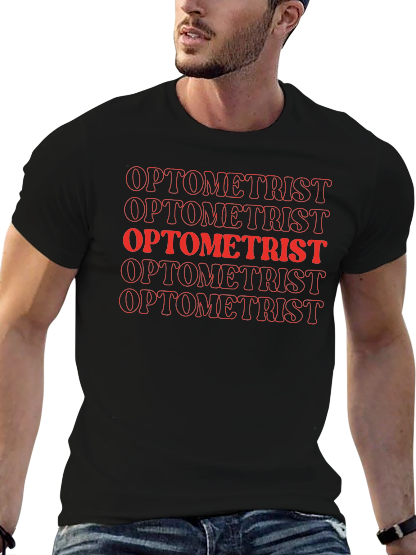 Optometrist Bold Text Graphic T-Shirt