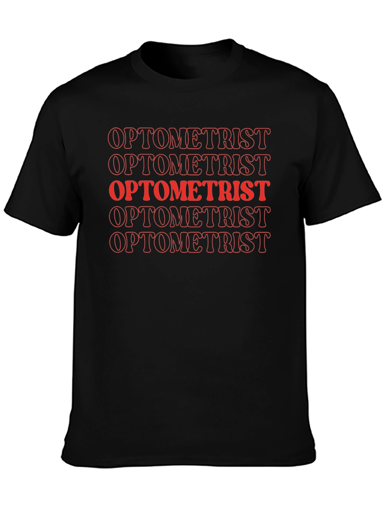 Optometrist Bold Text Graphic T-Shirt