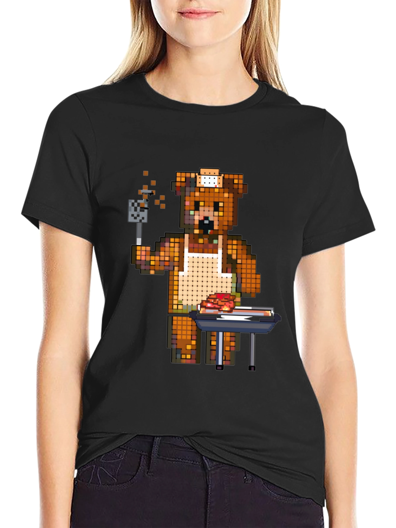 Pixel Bear BBQ T-Shirt