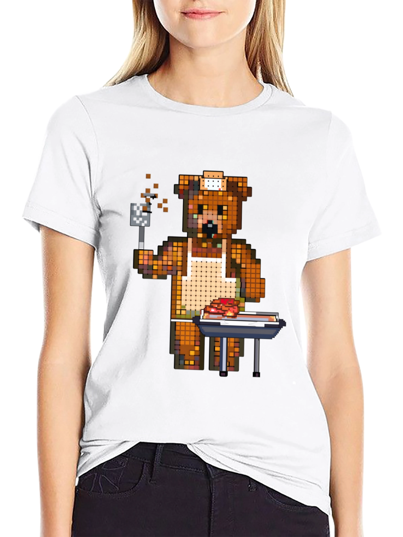 Pixel Bear BBQ T-Shirt