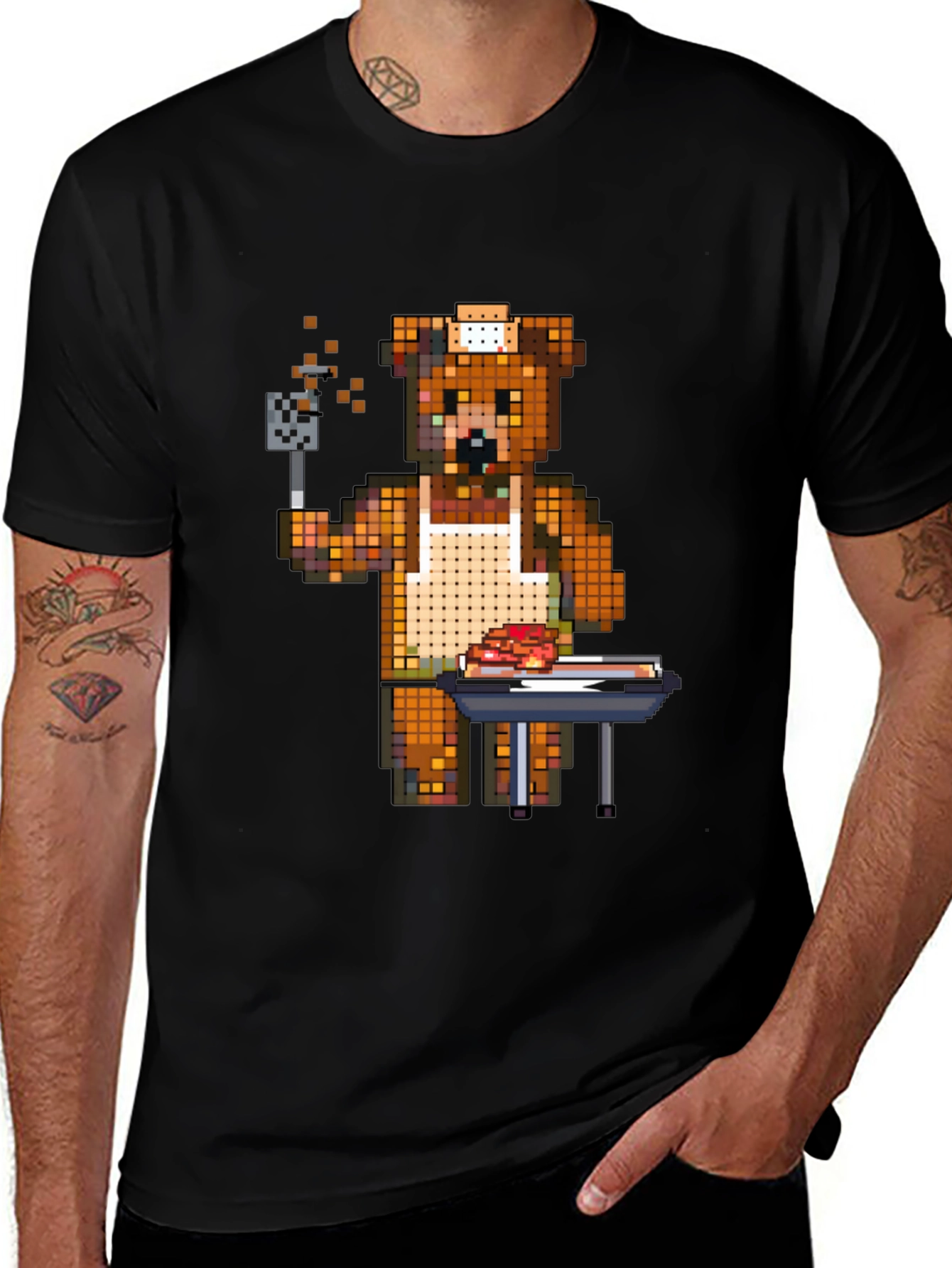 Pixel Bear BBQ T-Shirt