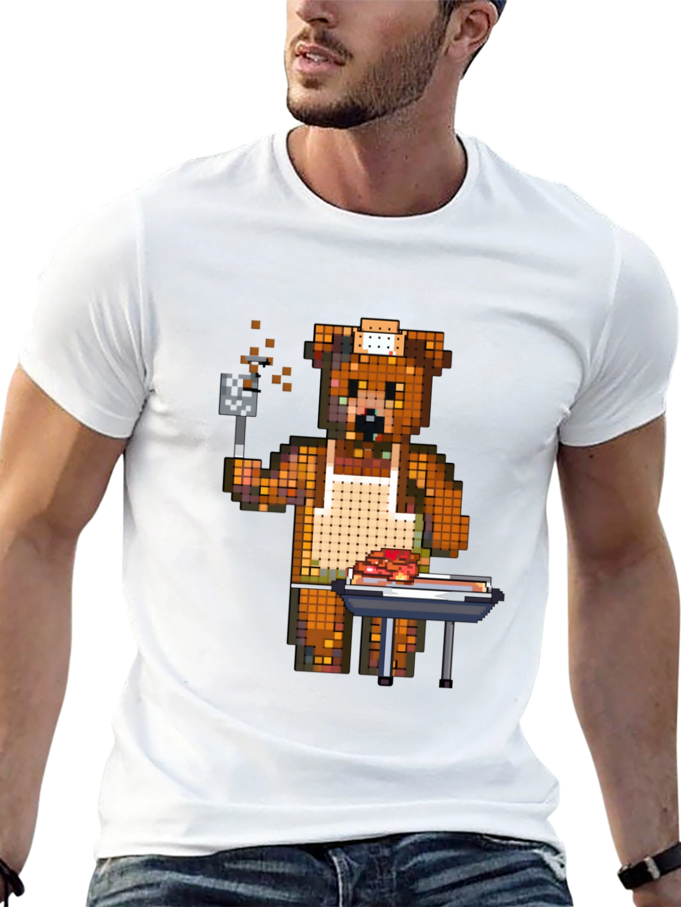 Pixel Bear BBQ T-Shirt