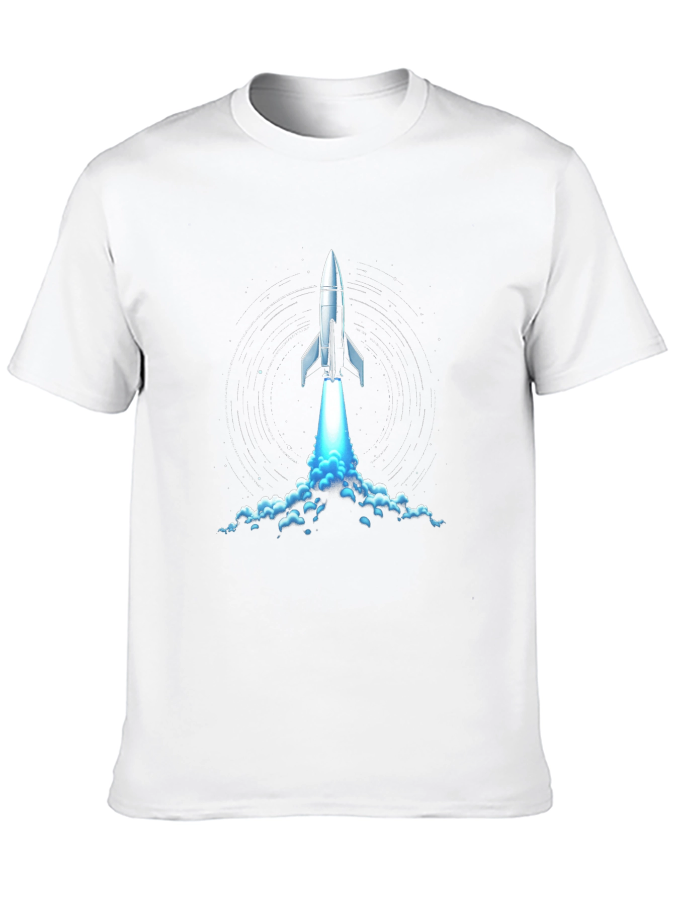 Rocket Launch Graphic Tee - Black Cotton Comfort