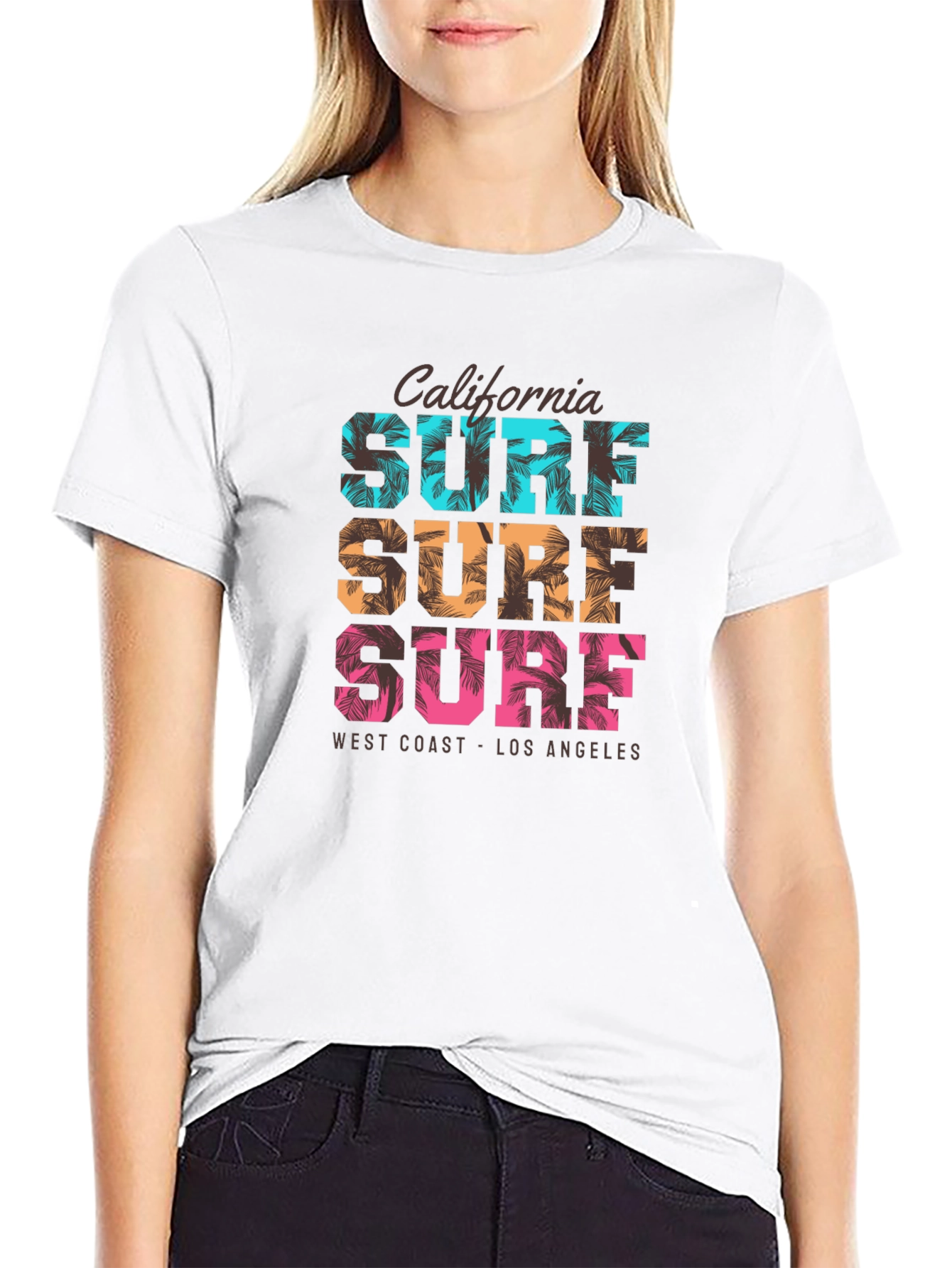 California Surf Graphic Tee - West Coast Vibes