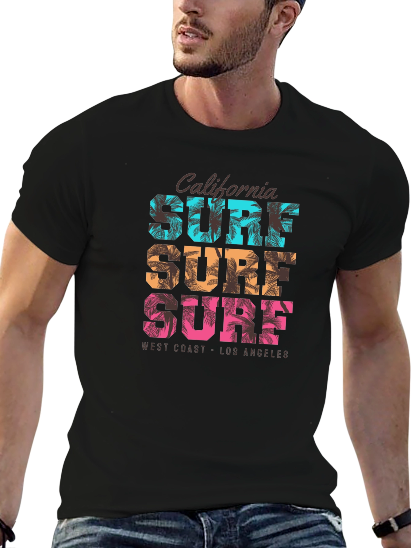 California Surf Graphic Tee - West Coast Vibes