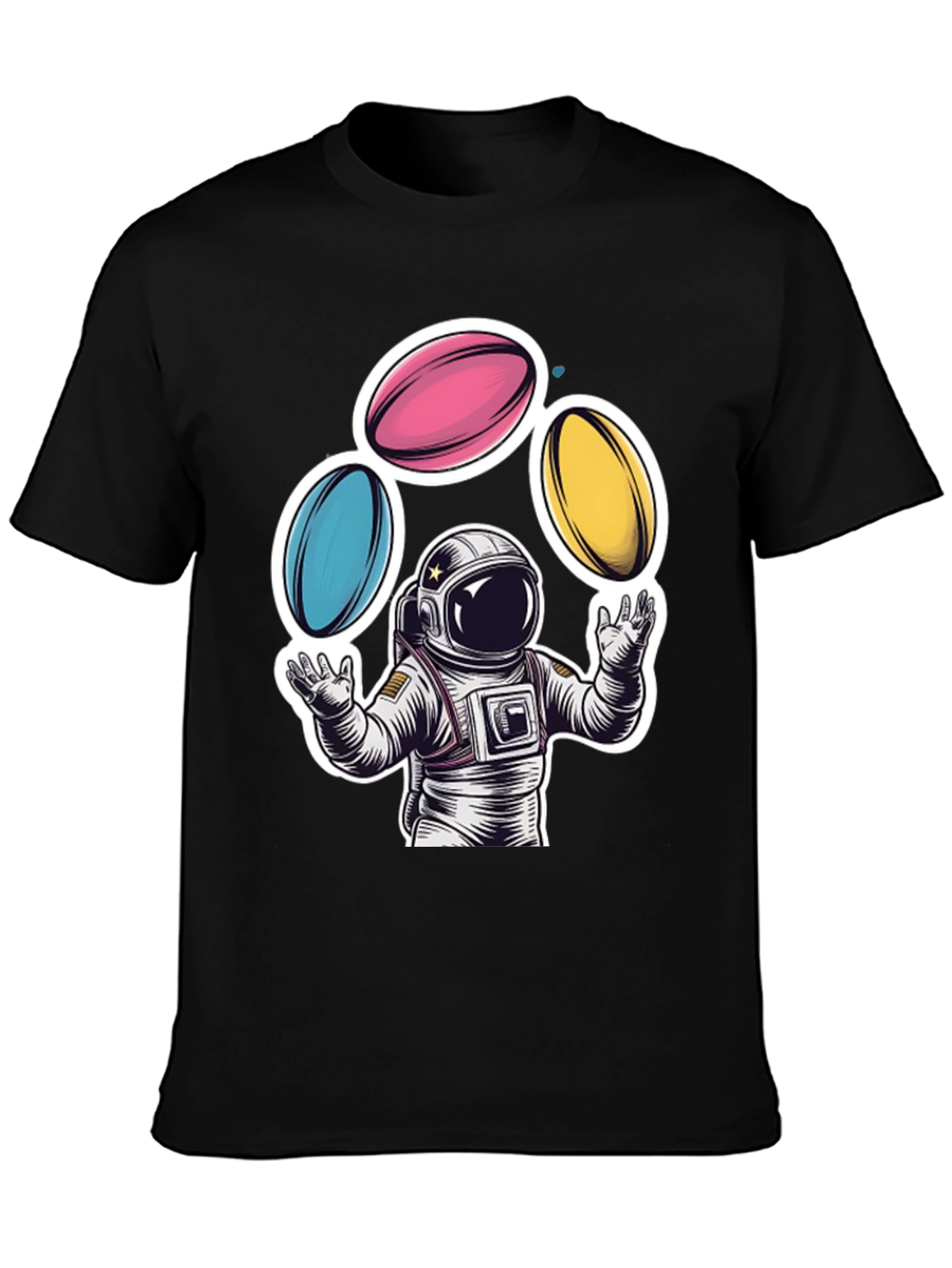 Astronaut Juggling Planets Graphic Tee