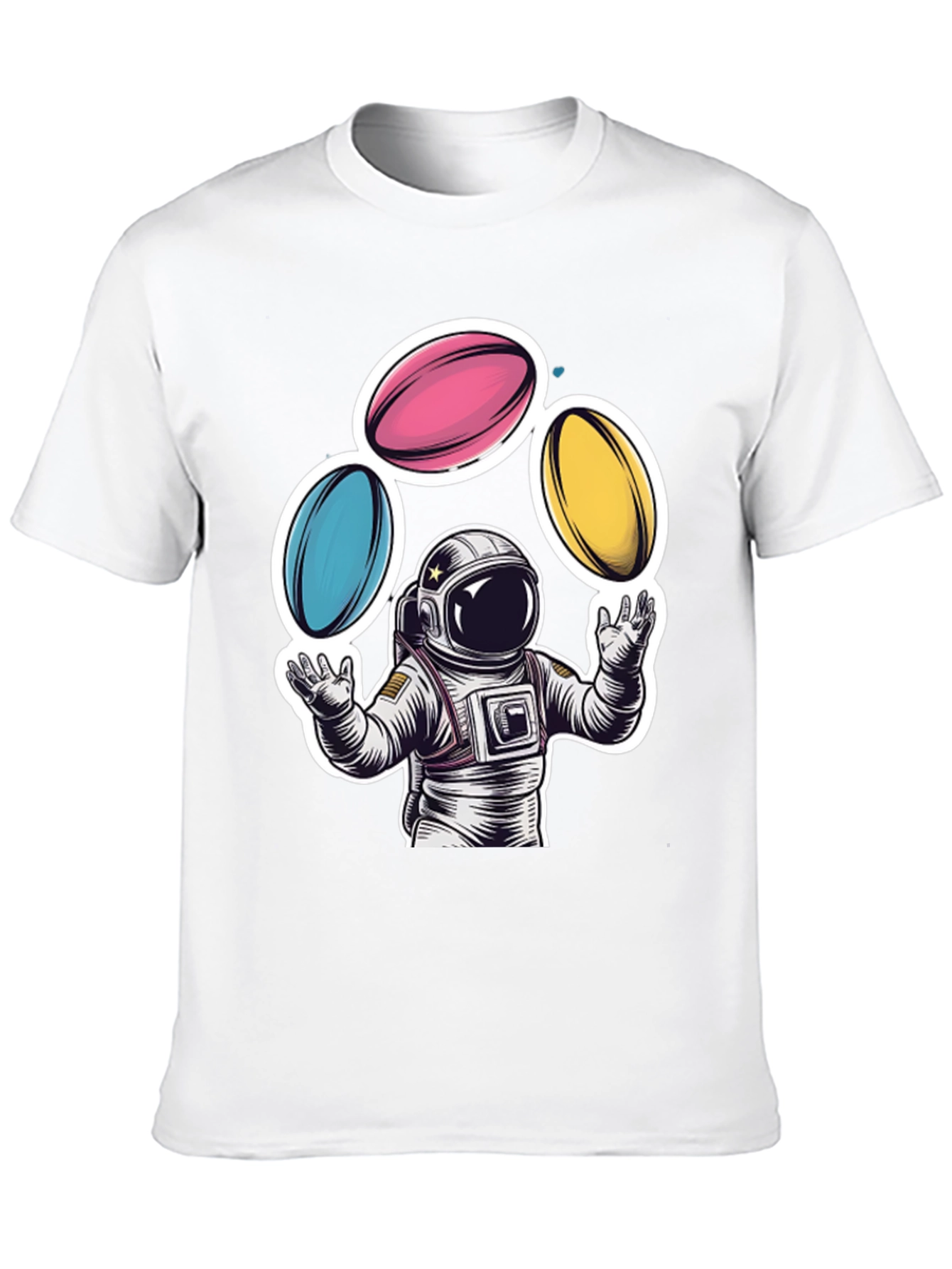 Astronaut Juggling Planets Graphic Tee