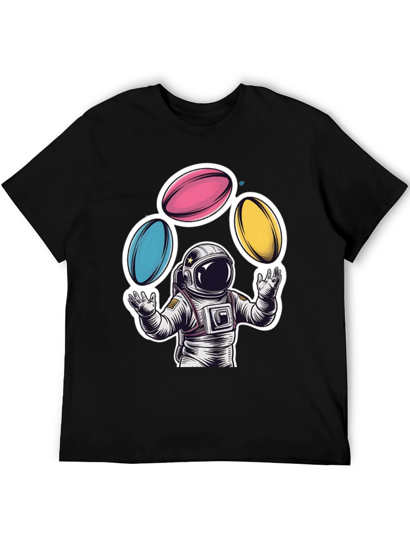 Astronaut Juggling Planets Graphic Tee