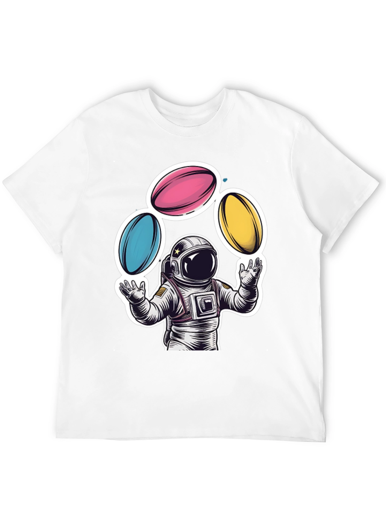 Astronaut Juggling Planets Graphic Tee