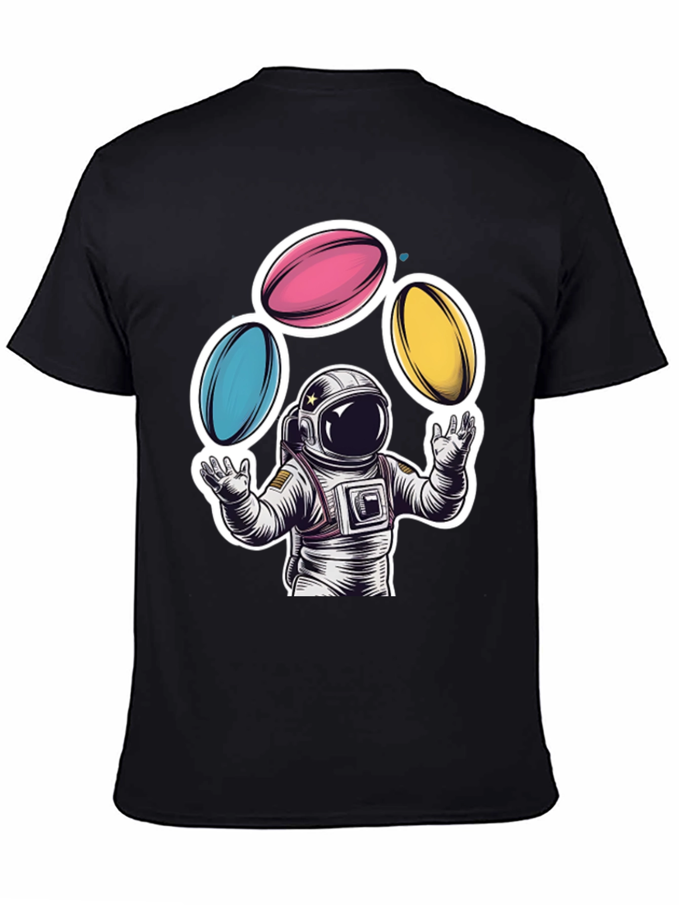 Astronaut Juggling Planets Graphic Tee