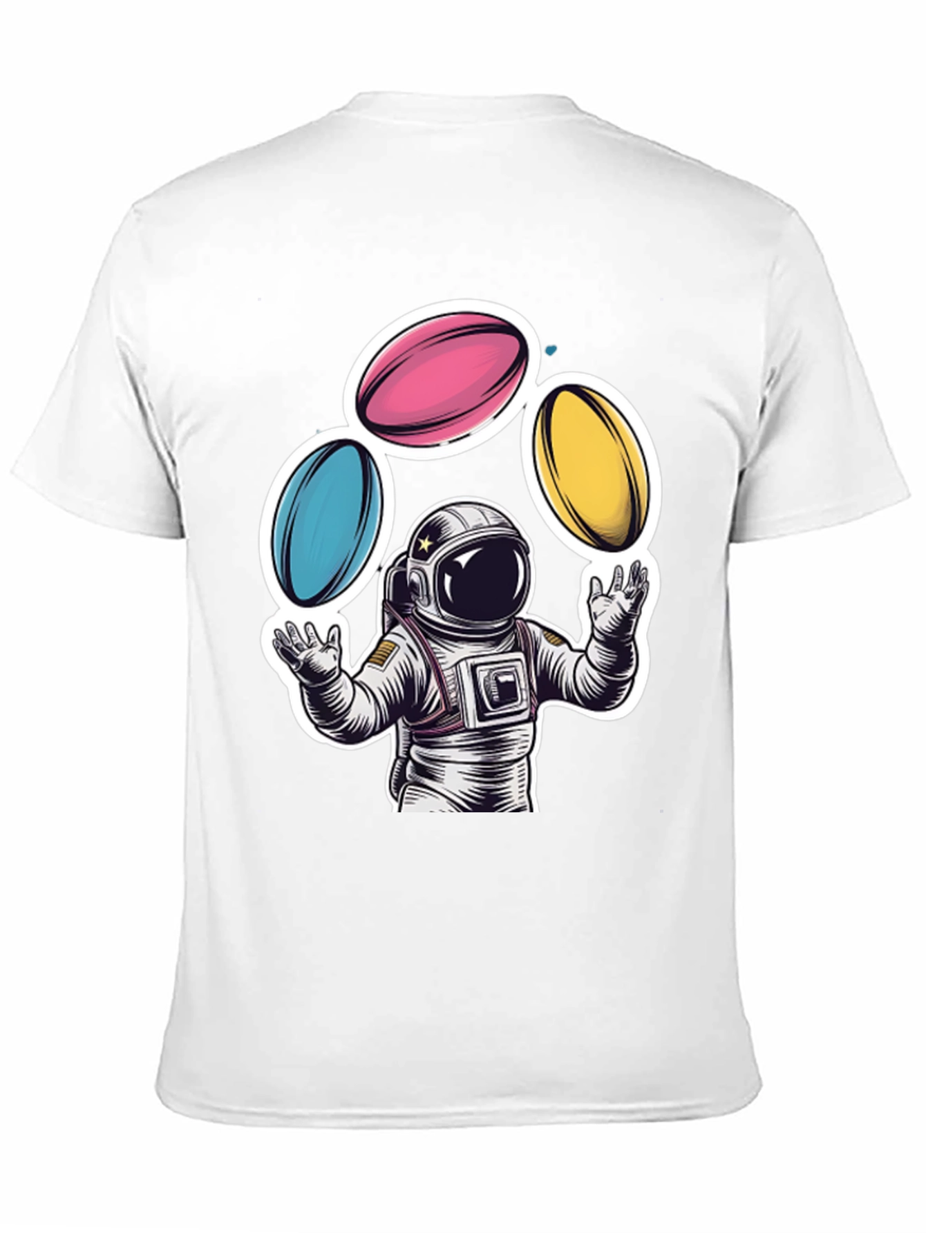Astronaut Juggling Planets Graphic Tee