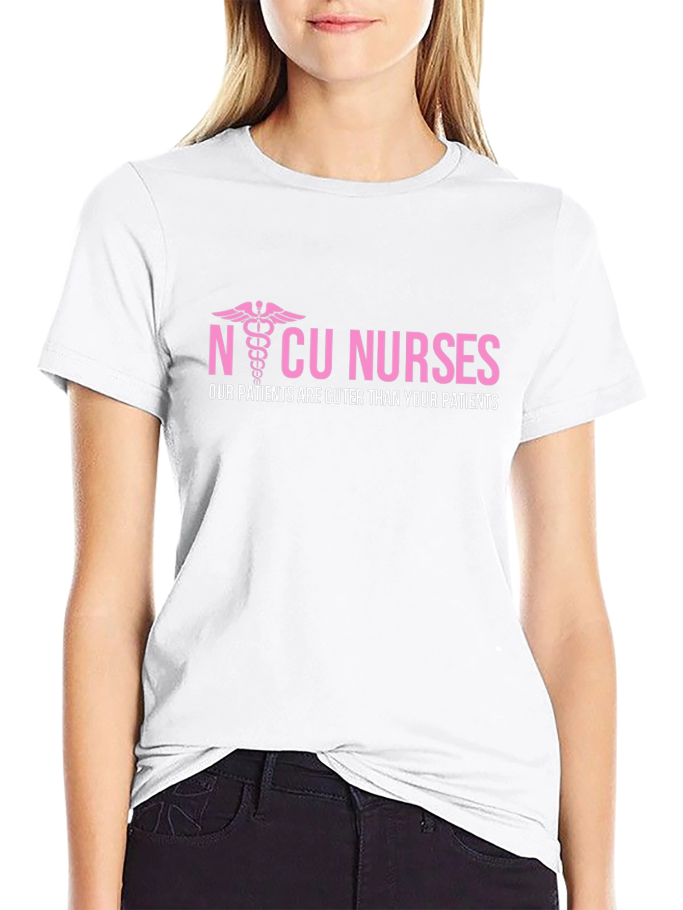 NICU Nurses: Cuter Patients Black Tee