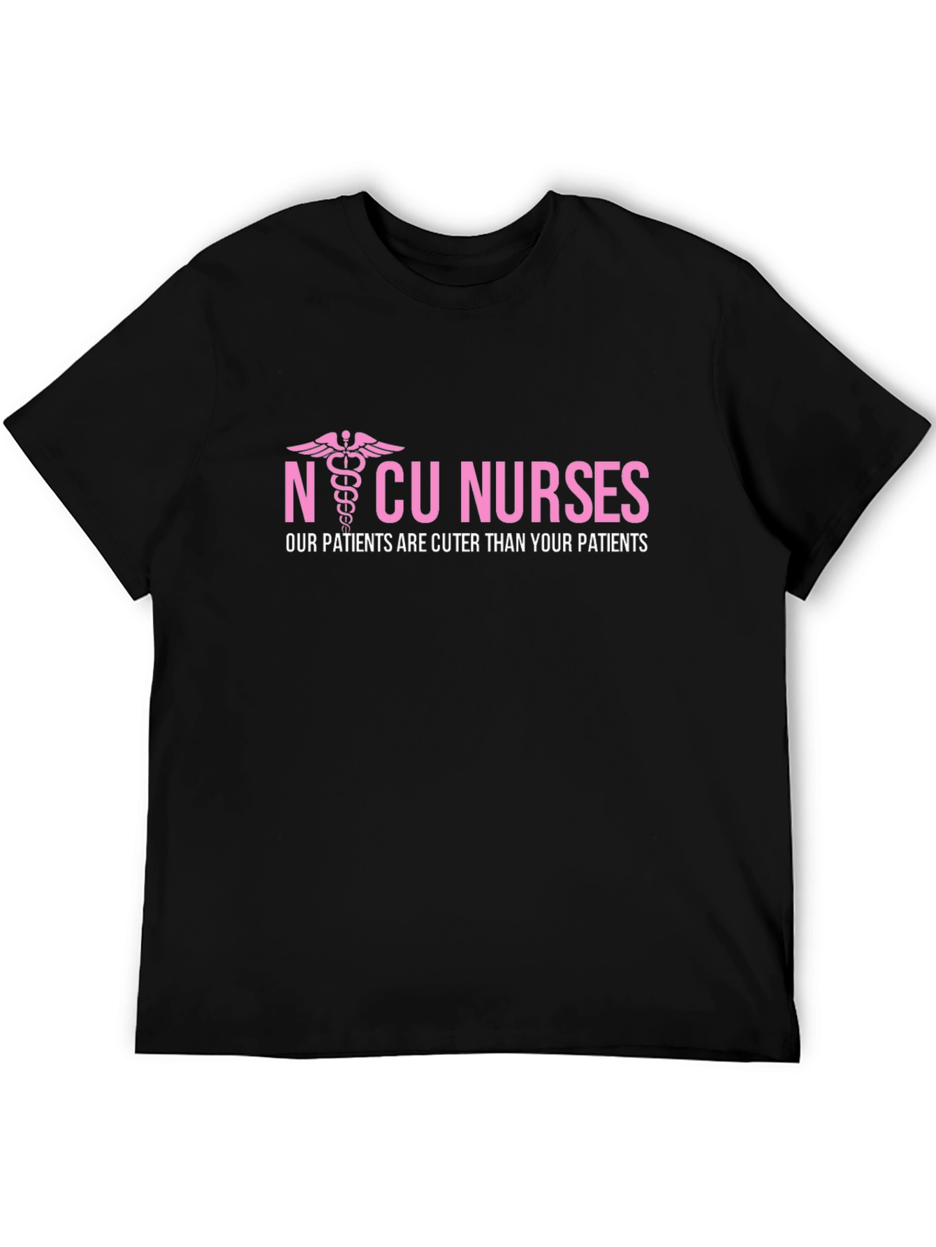 NICU Nurses: Cuter Patients Black Tee