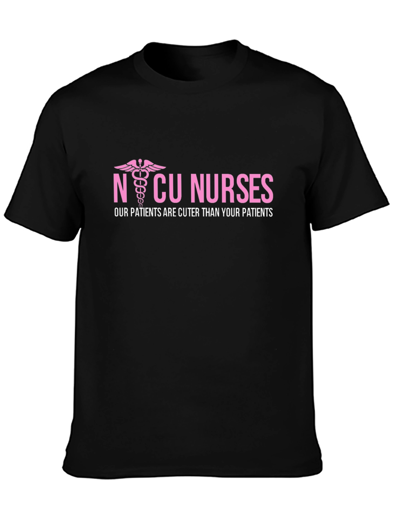 NICU Nurses: Cuter Patients Black Tee
