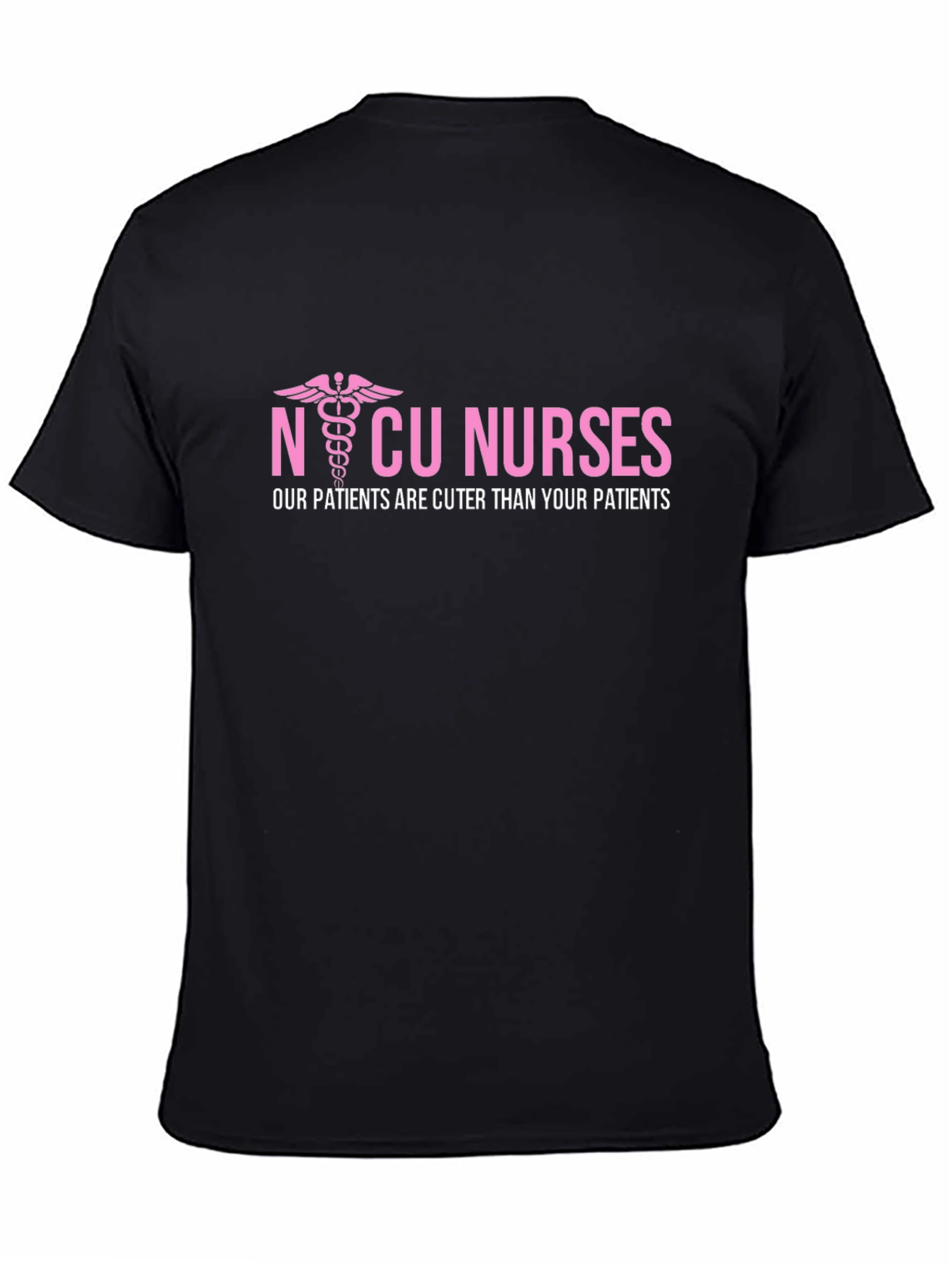 NICU Nurses: Cuter Patients Black Tee