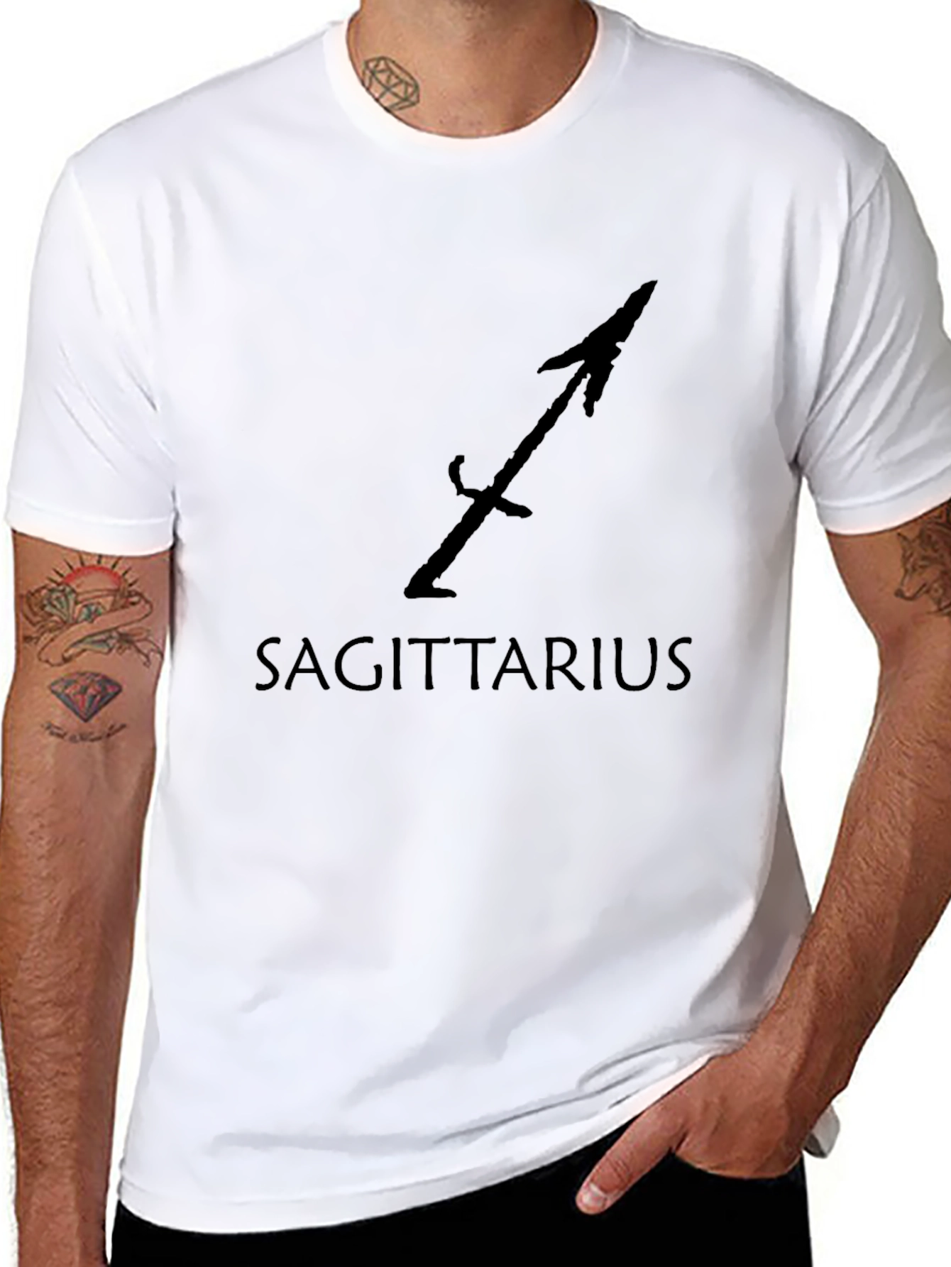 Sagittarius Zodiac Black T-Shirt