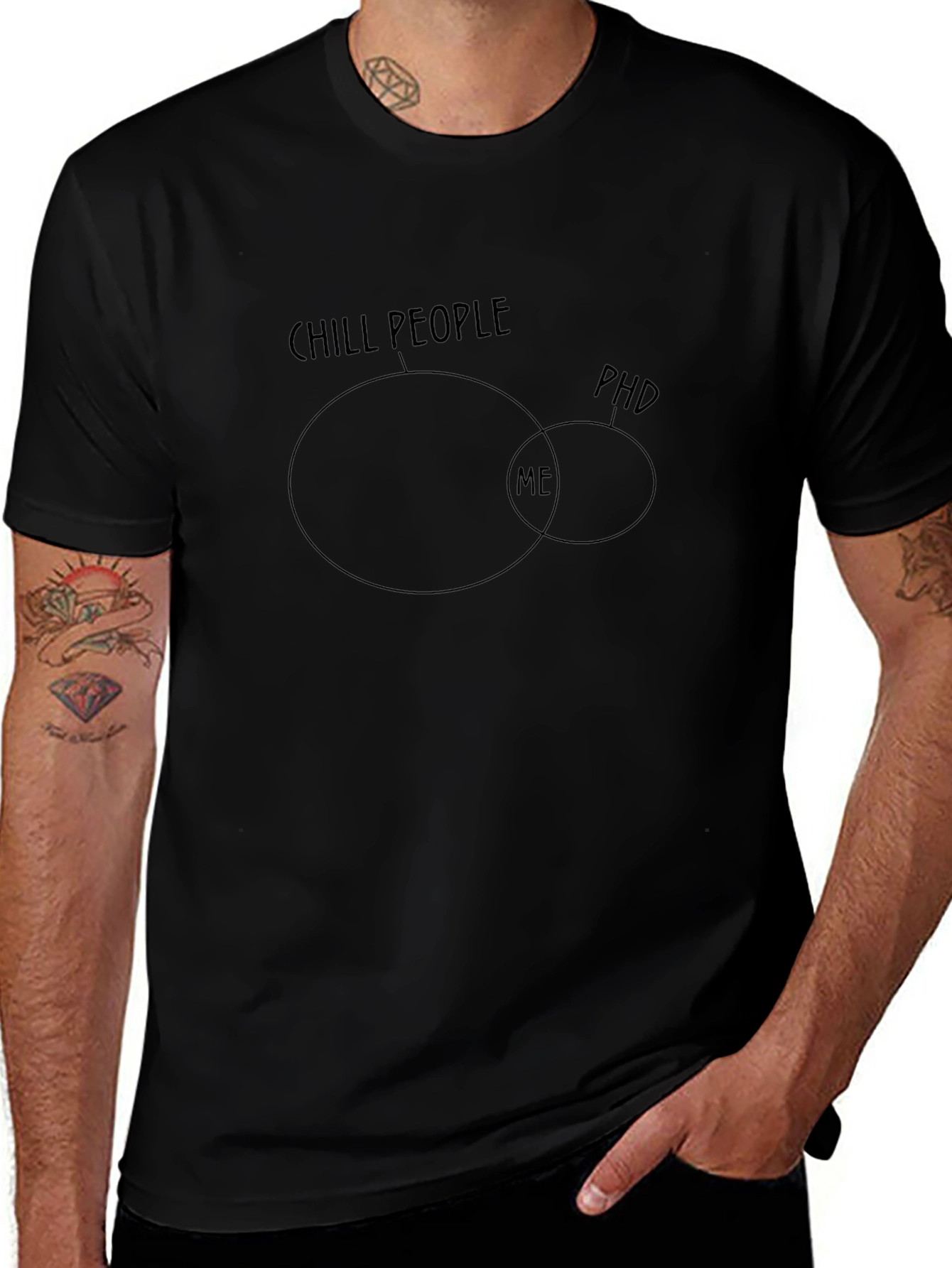 Chill People PhD Venn Diagram T-Shirt