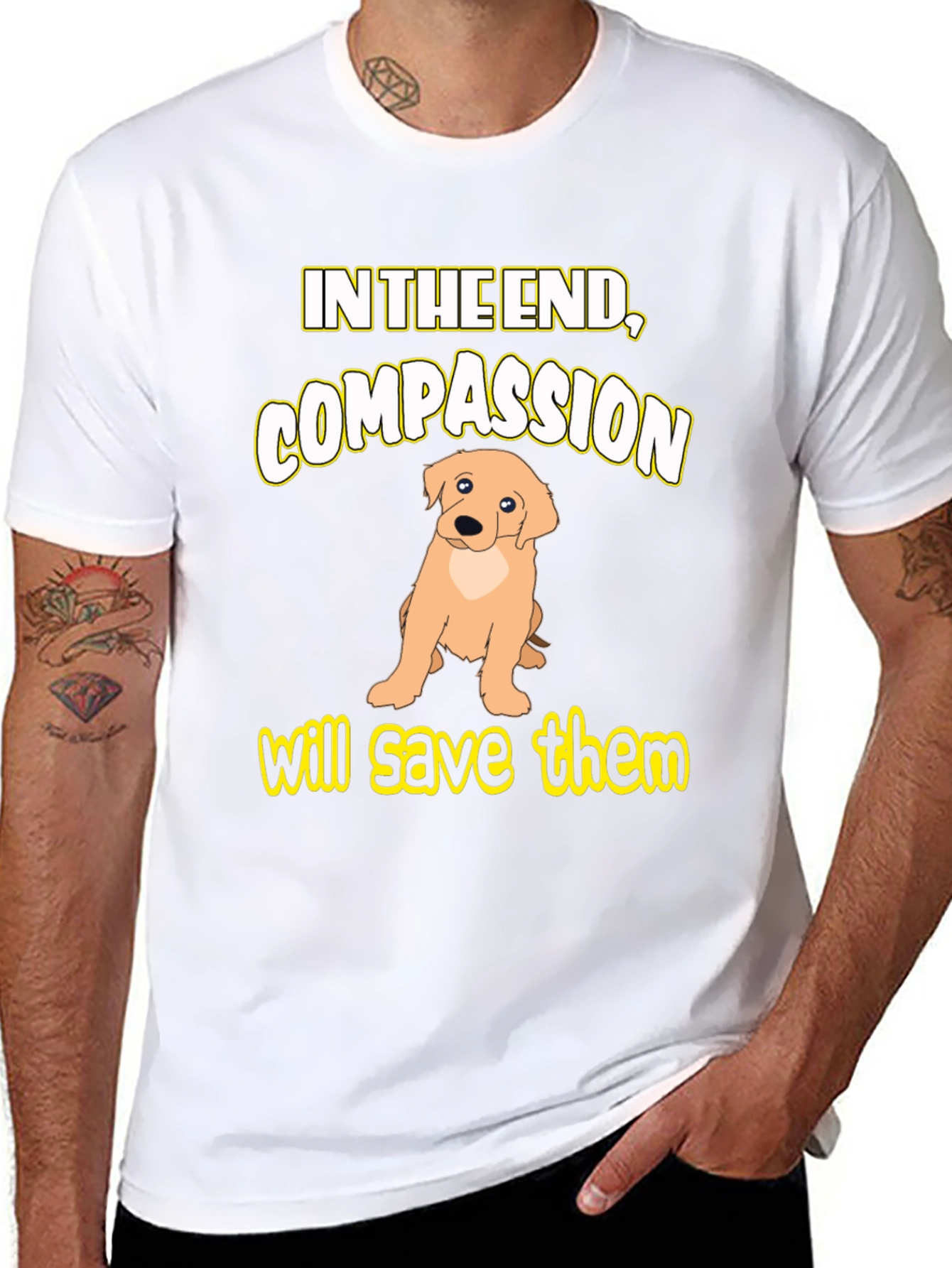 Compassion Dog Graphic T-Shirt