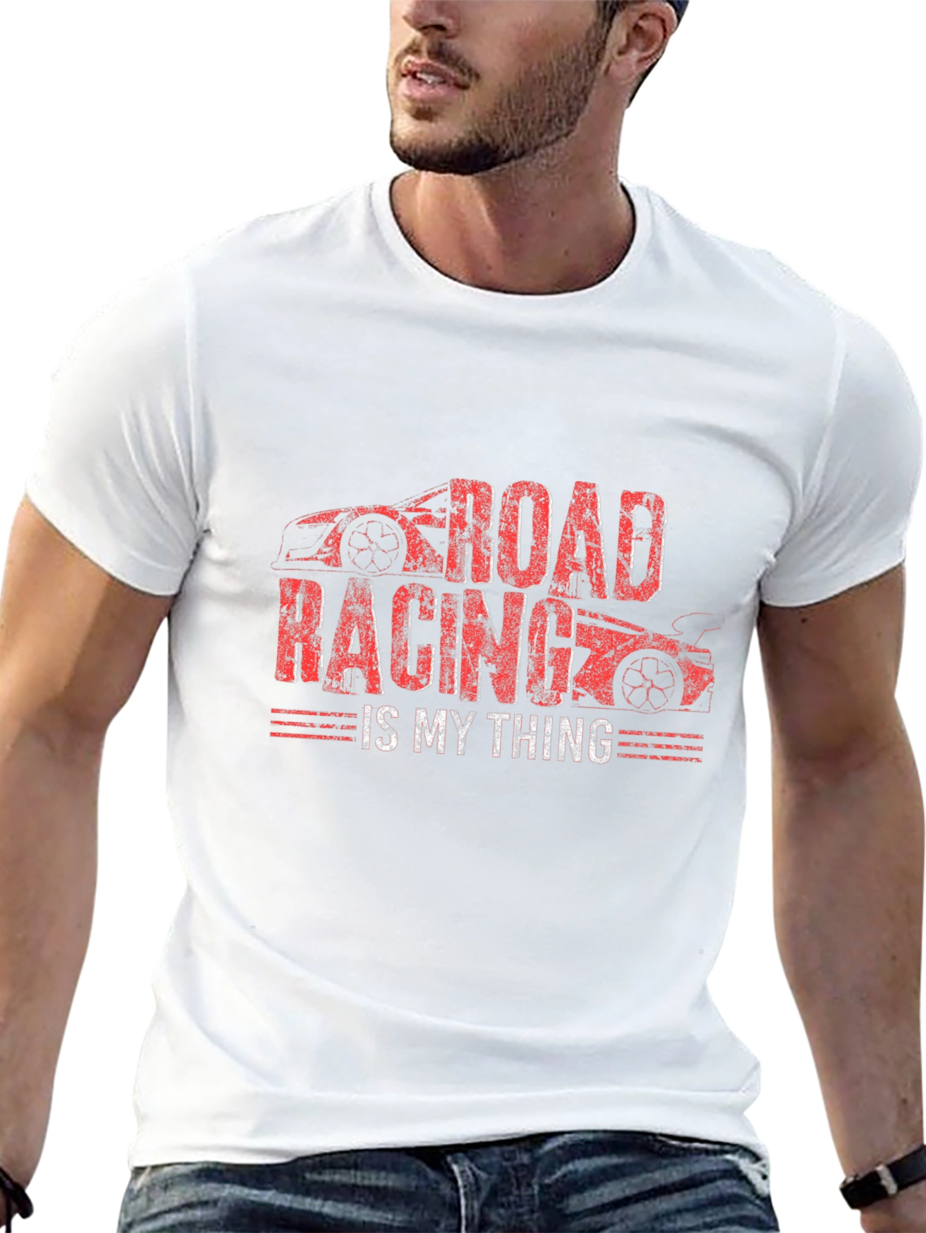 Road Racing is My Thing Black Graphic T-Shirt