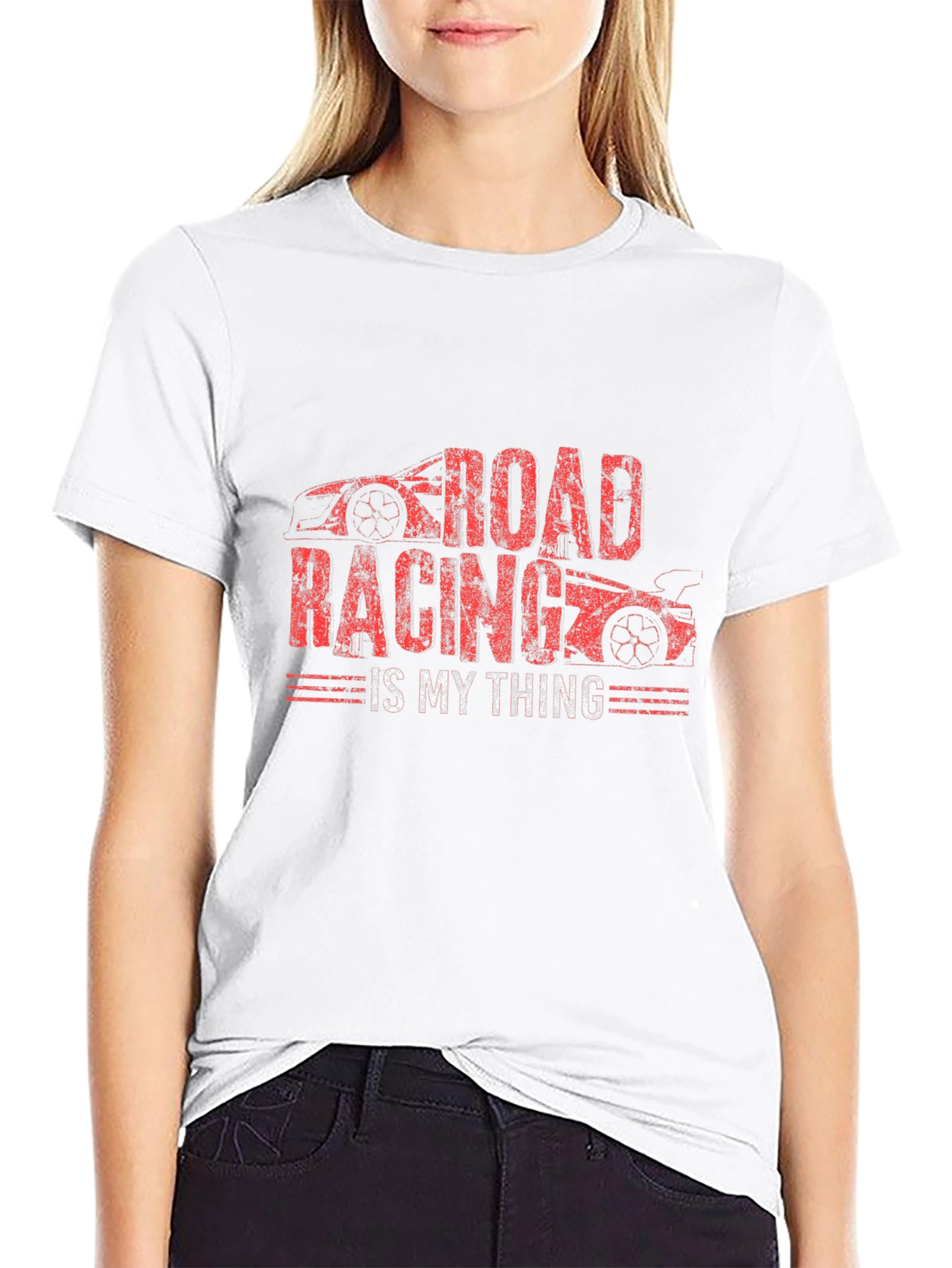 Road Racing is My Thing Black Graphic T-Shirt