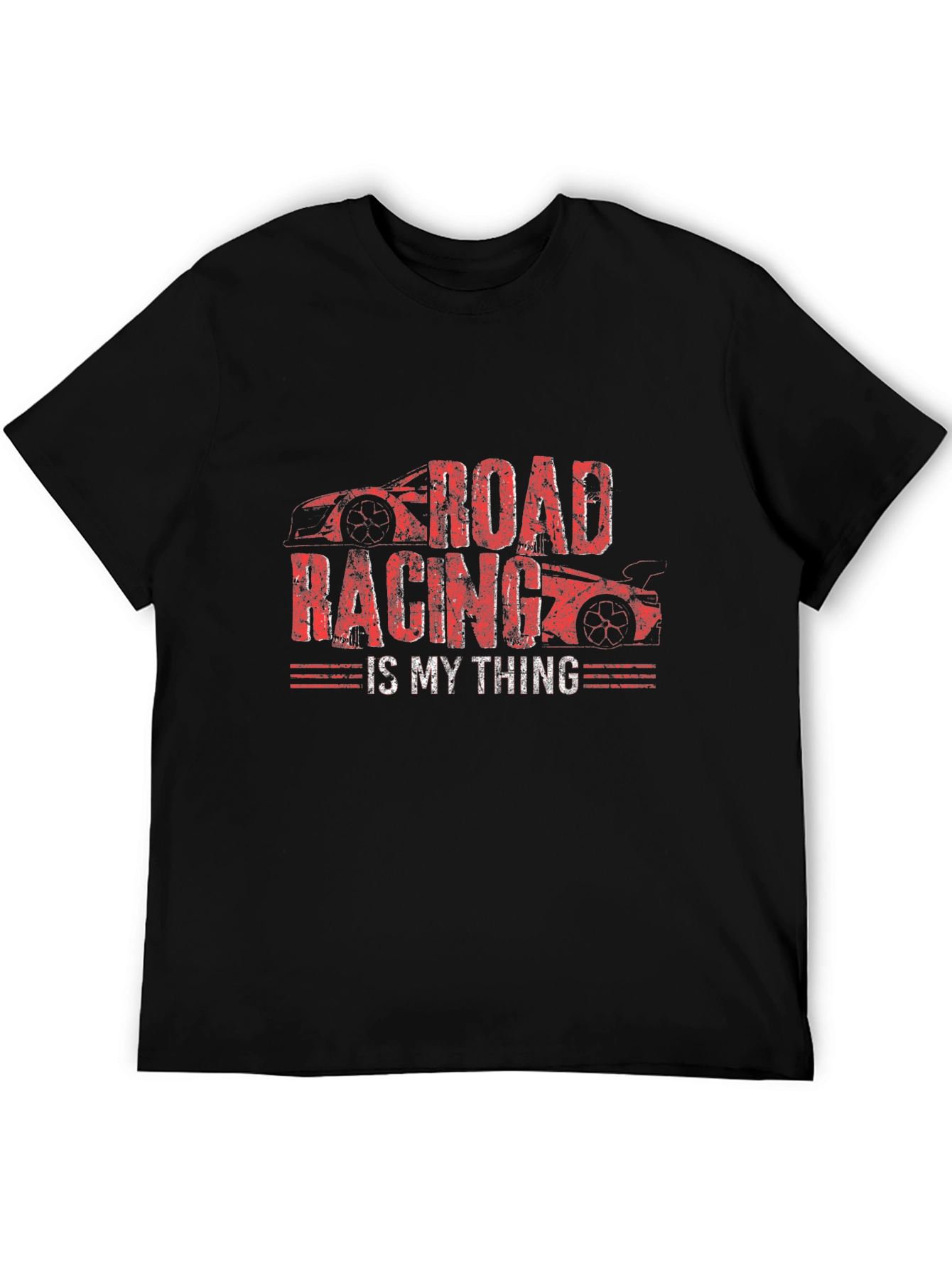 Road Racing is My Thing Black Graphic T-Shirt