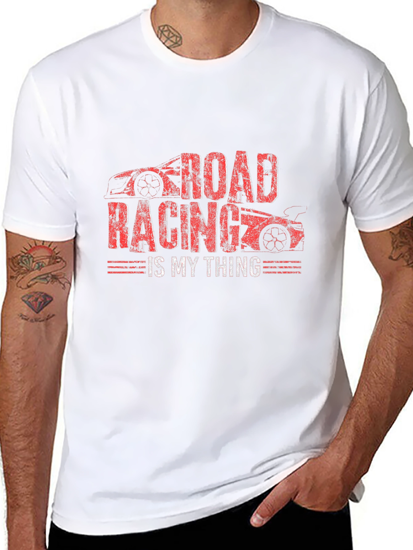 Road Racing is My Thing Black Graphic T-Shirt