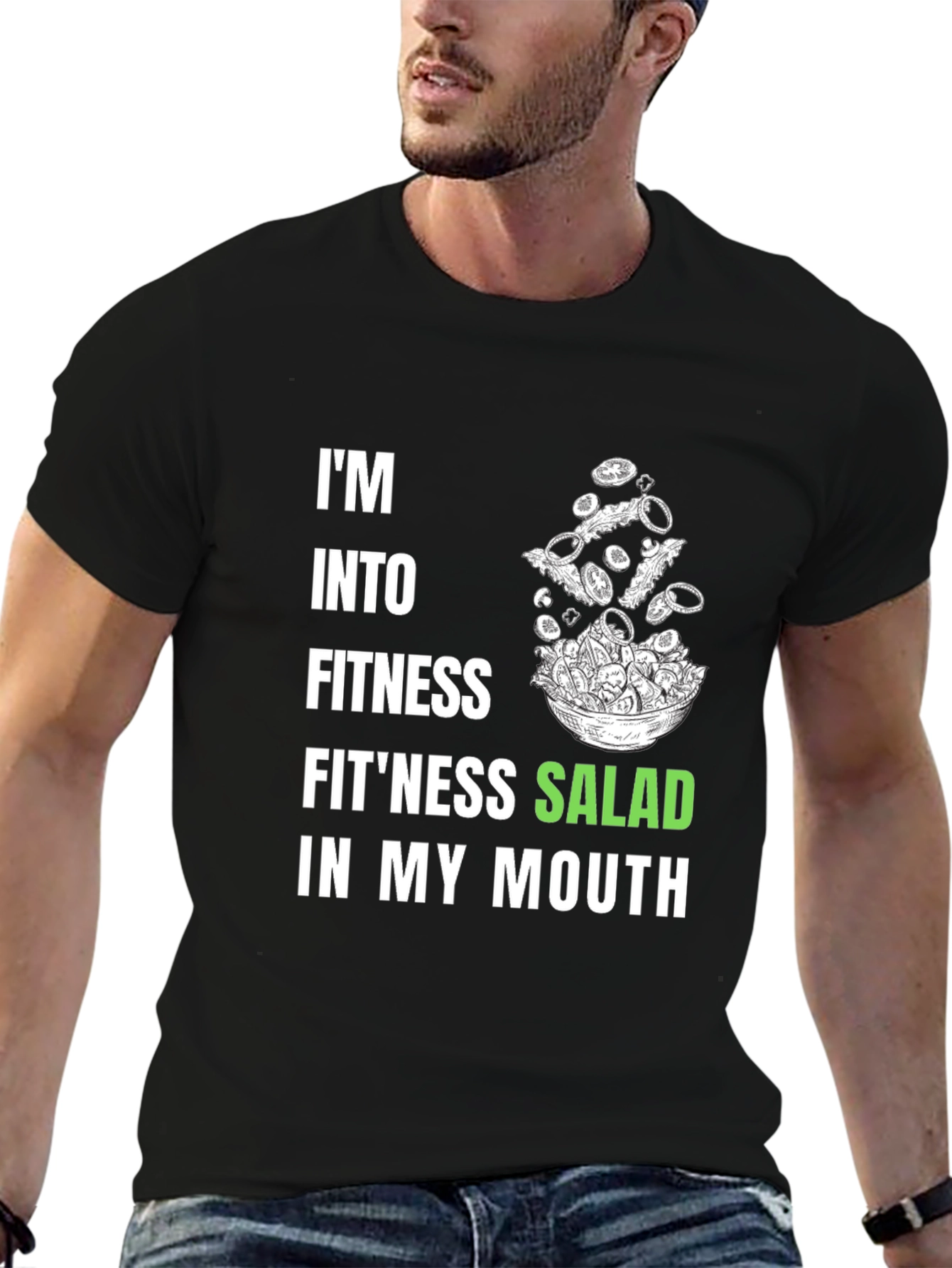 Fitness Salad Graphic Tee - Black