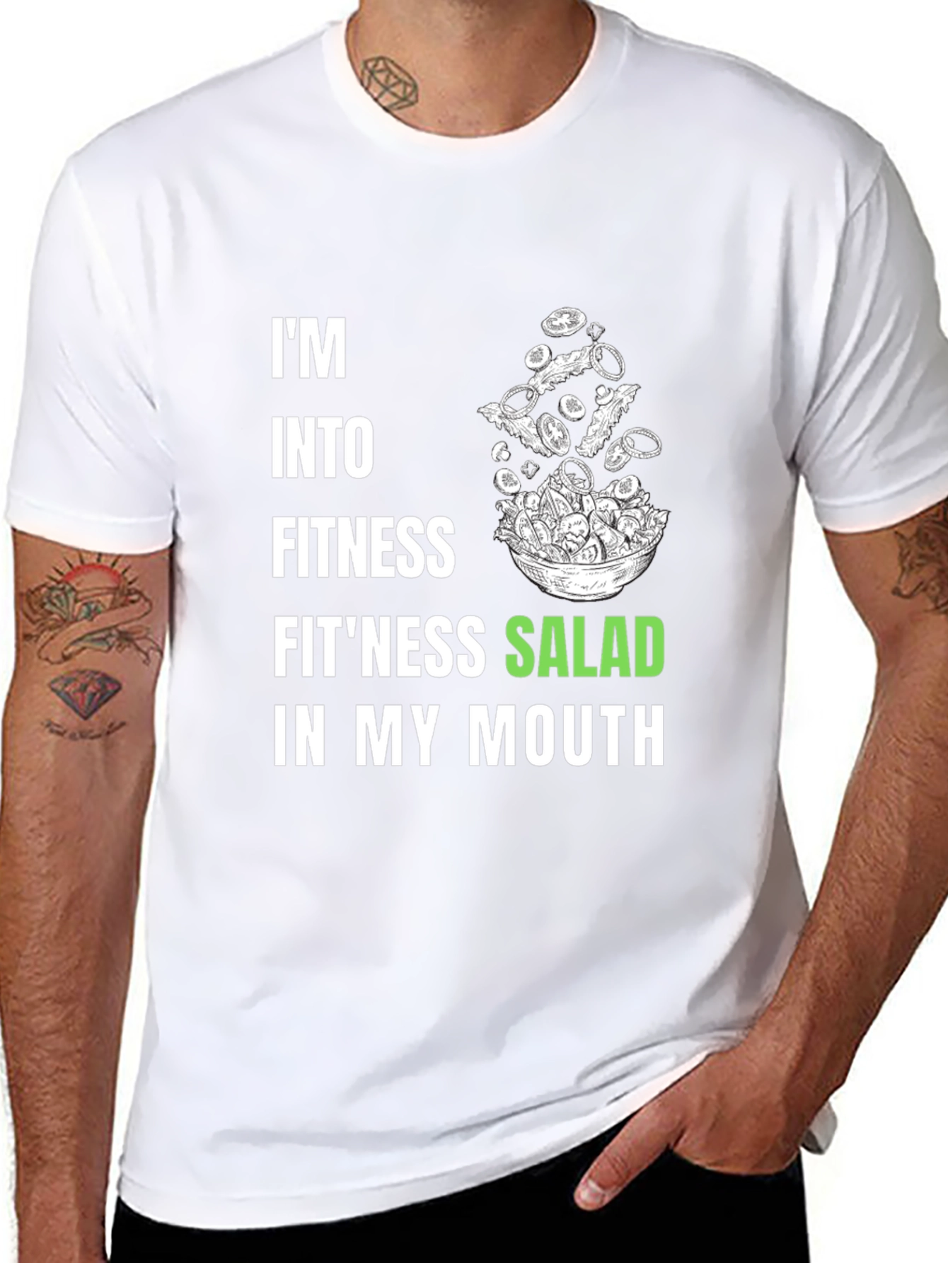 Fitness Salad Graphic Tee - Black